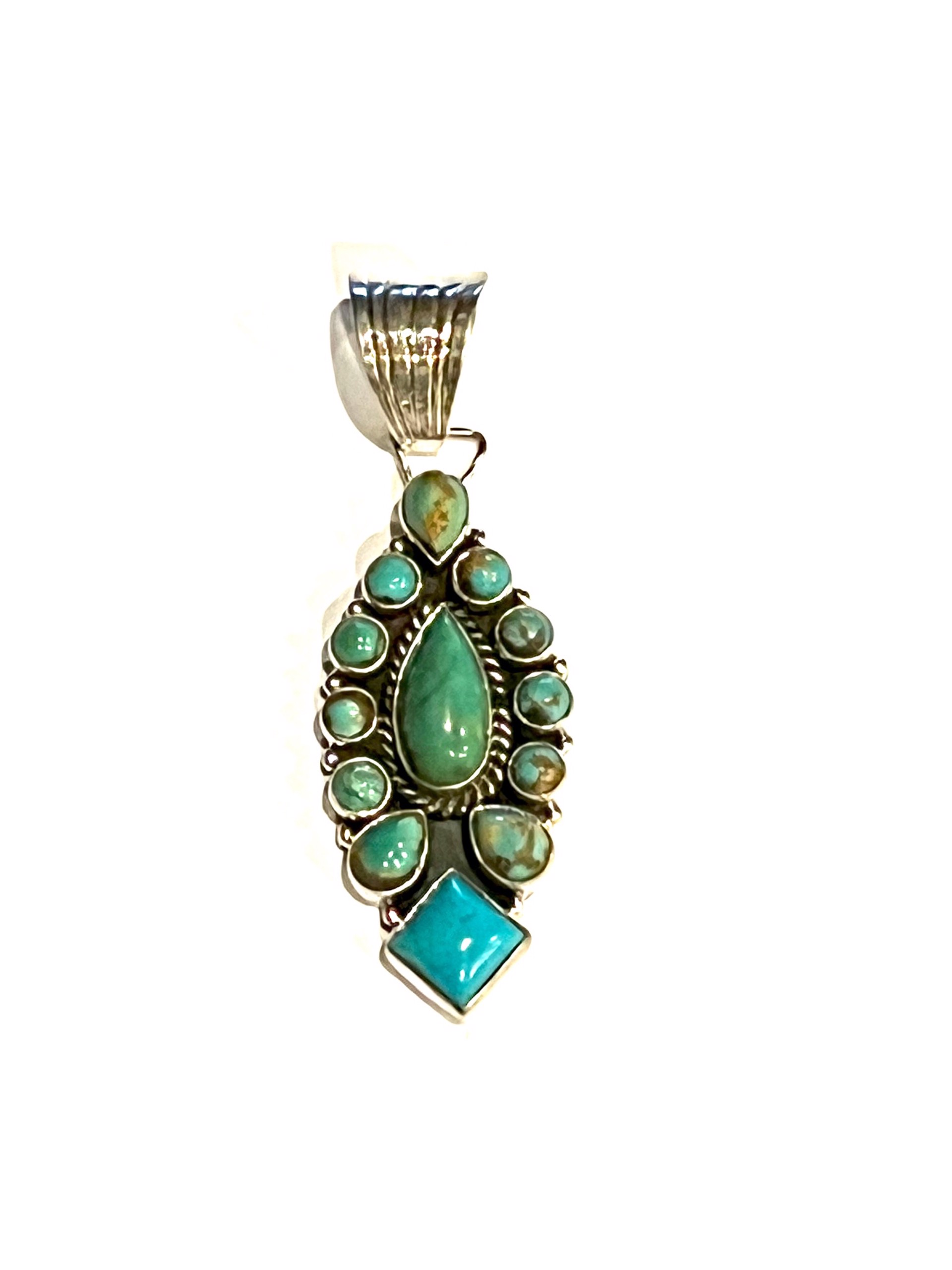 Pendant - Turquoise Marquis in Sterling Silver by Dan Dodson