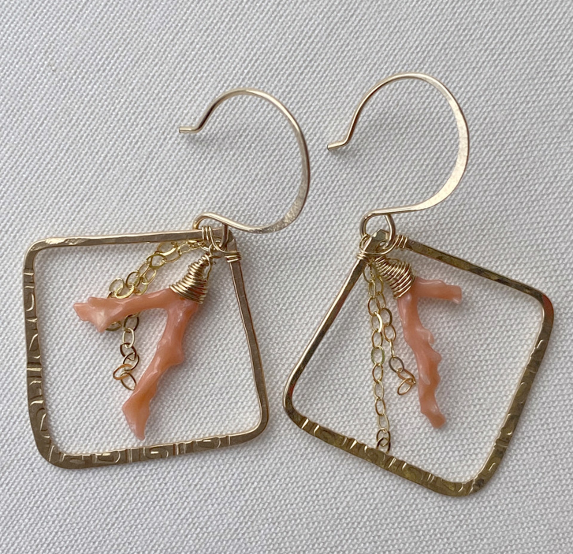 Coral Earrings by MikaHawaii