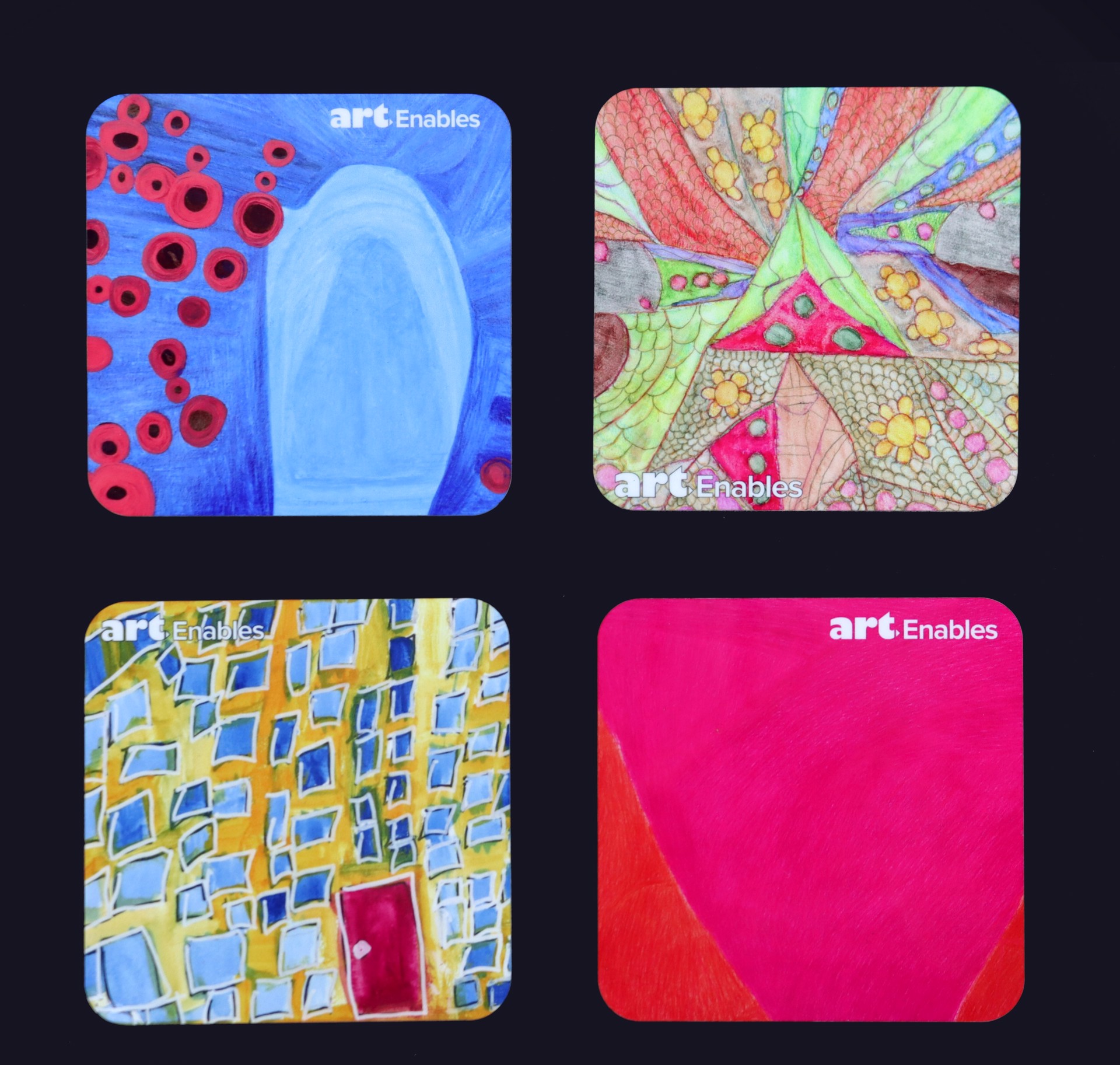 Coaster Set (Abstract) by Art Enables Merchandise