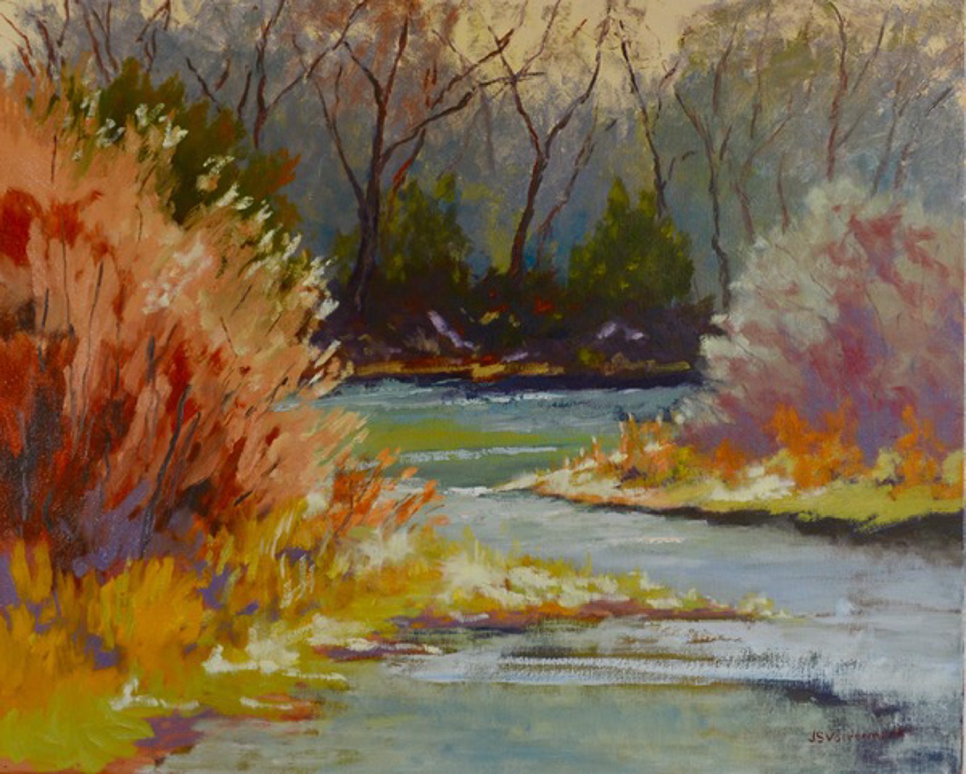 Morning At Embudo Creek by Jon Vordermark