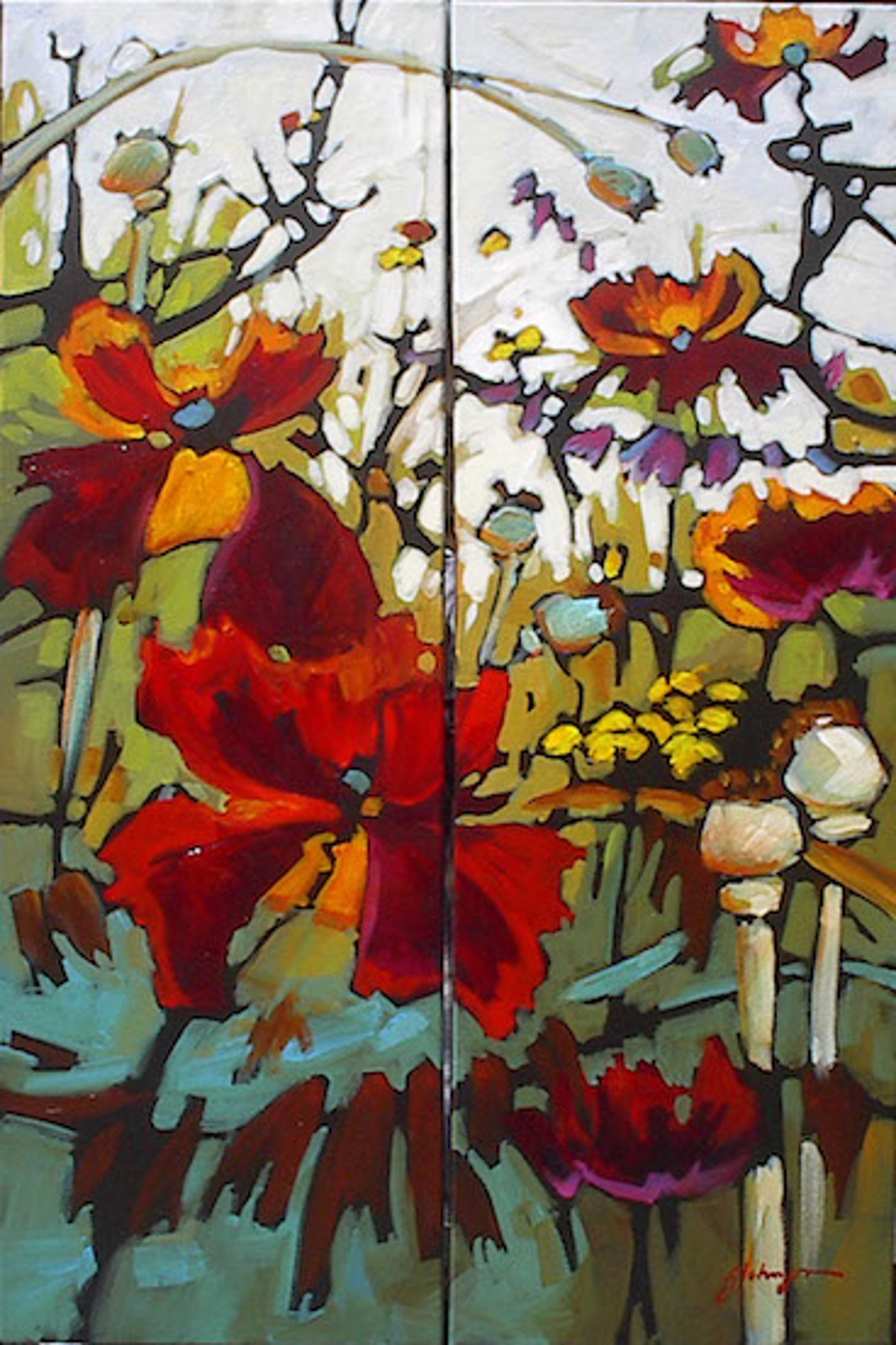 Restless Days - Diptych by Gail Johnson