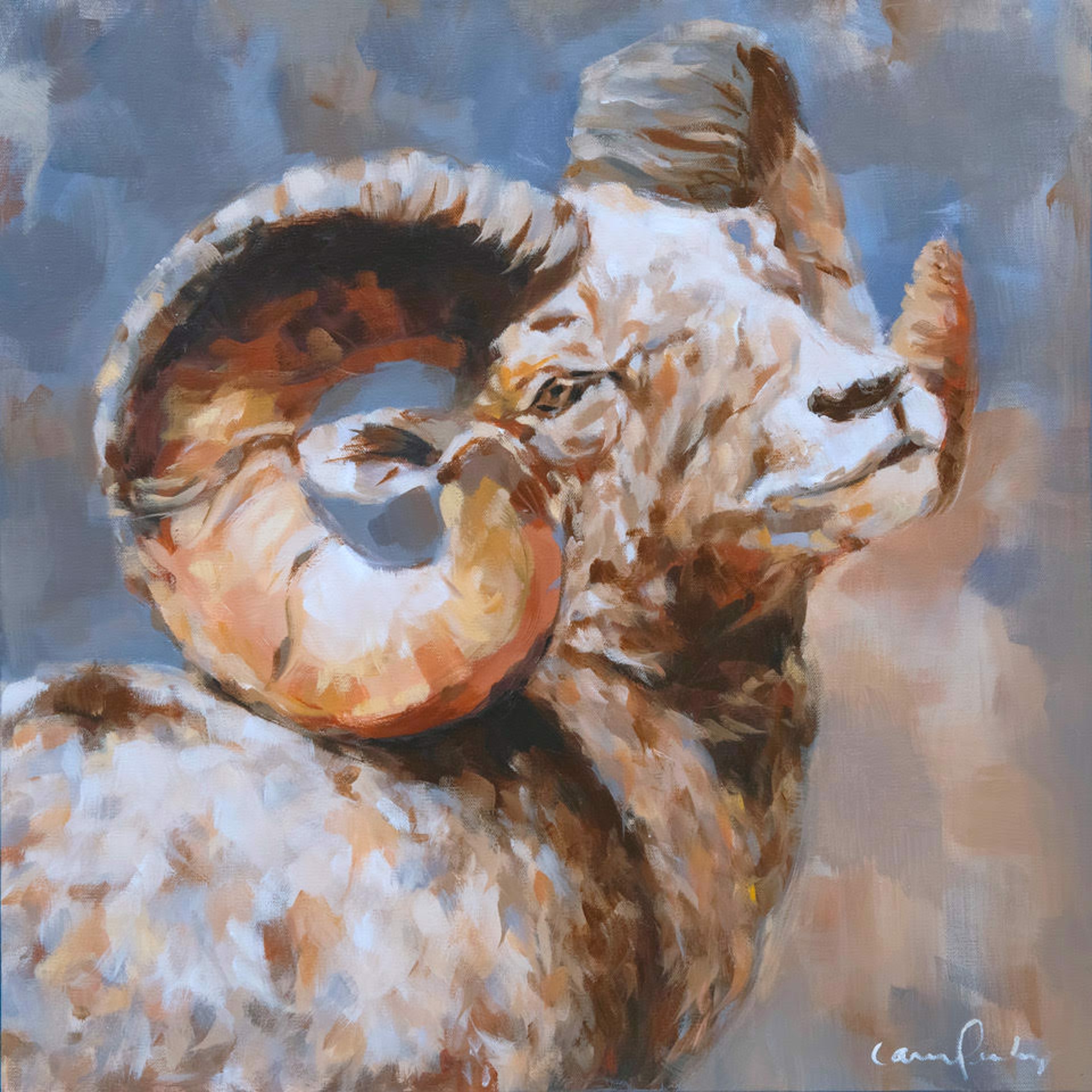 A Contemporary Acrylic Painting Of A Bighorn Sheep By Carrie Penley Available At Gallery Wild