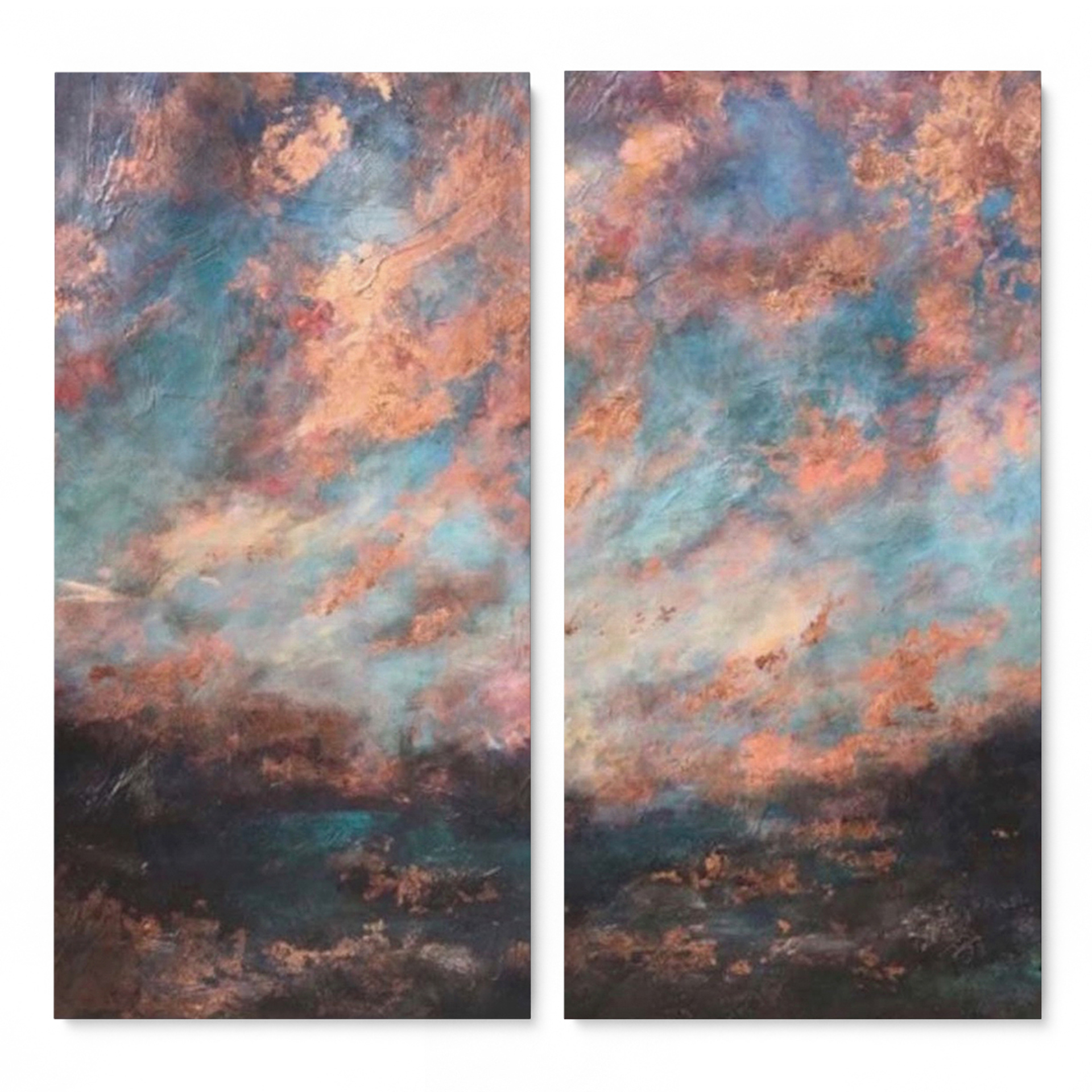 Paradise Found (diptych) by Nicole Etienne
