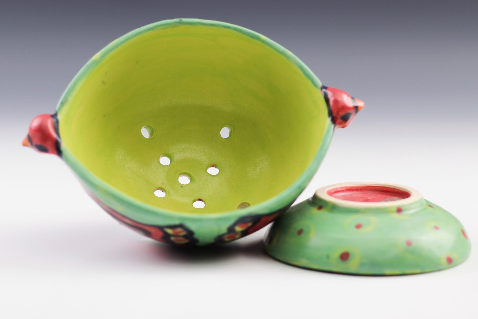 Bird Berry Bowl by Wendy Olson