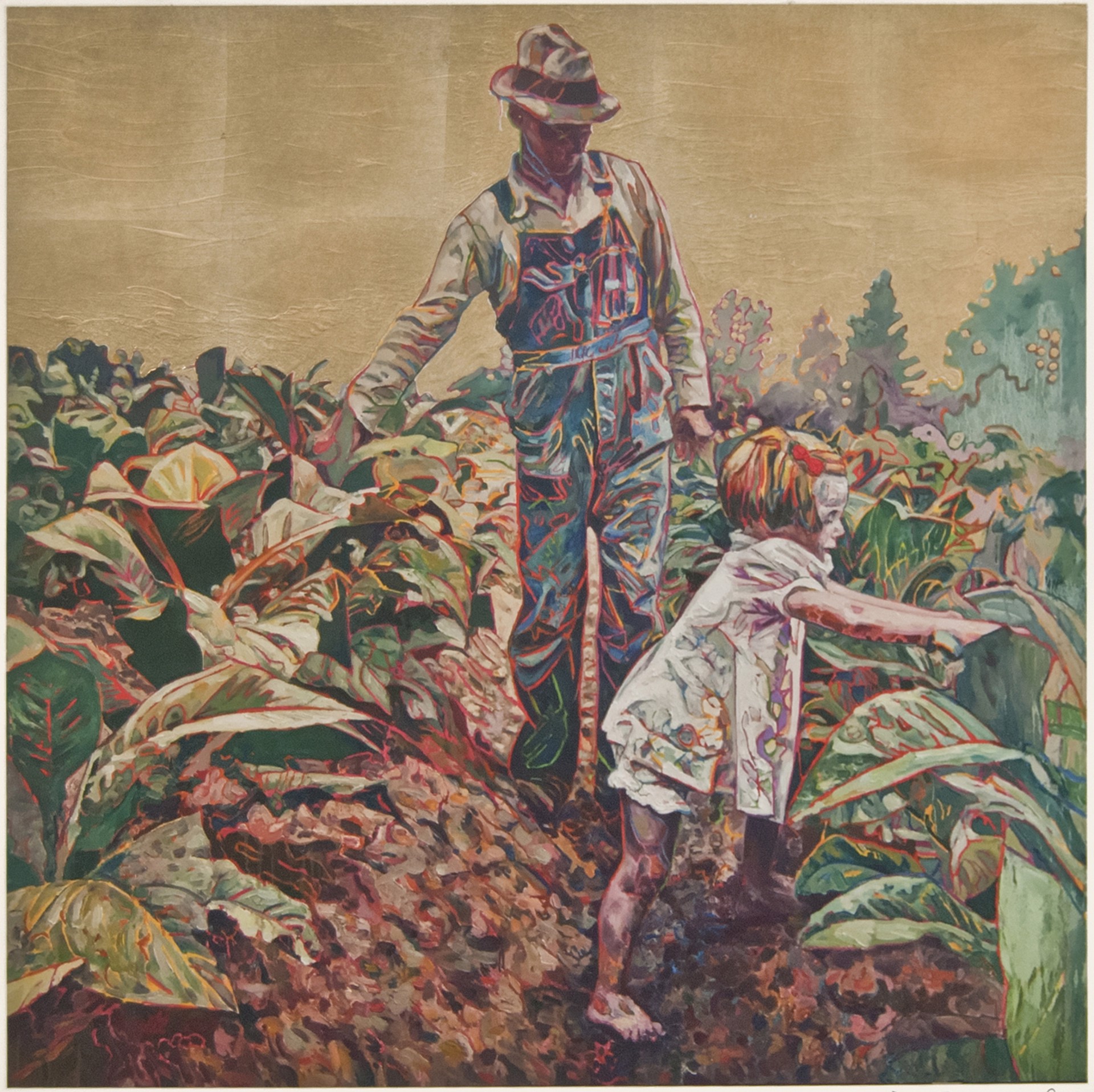 Tobacco Sharecroppers (Gold) 5/9 by Hung Liu