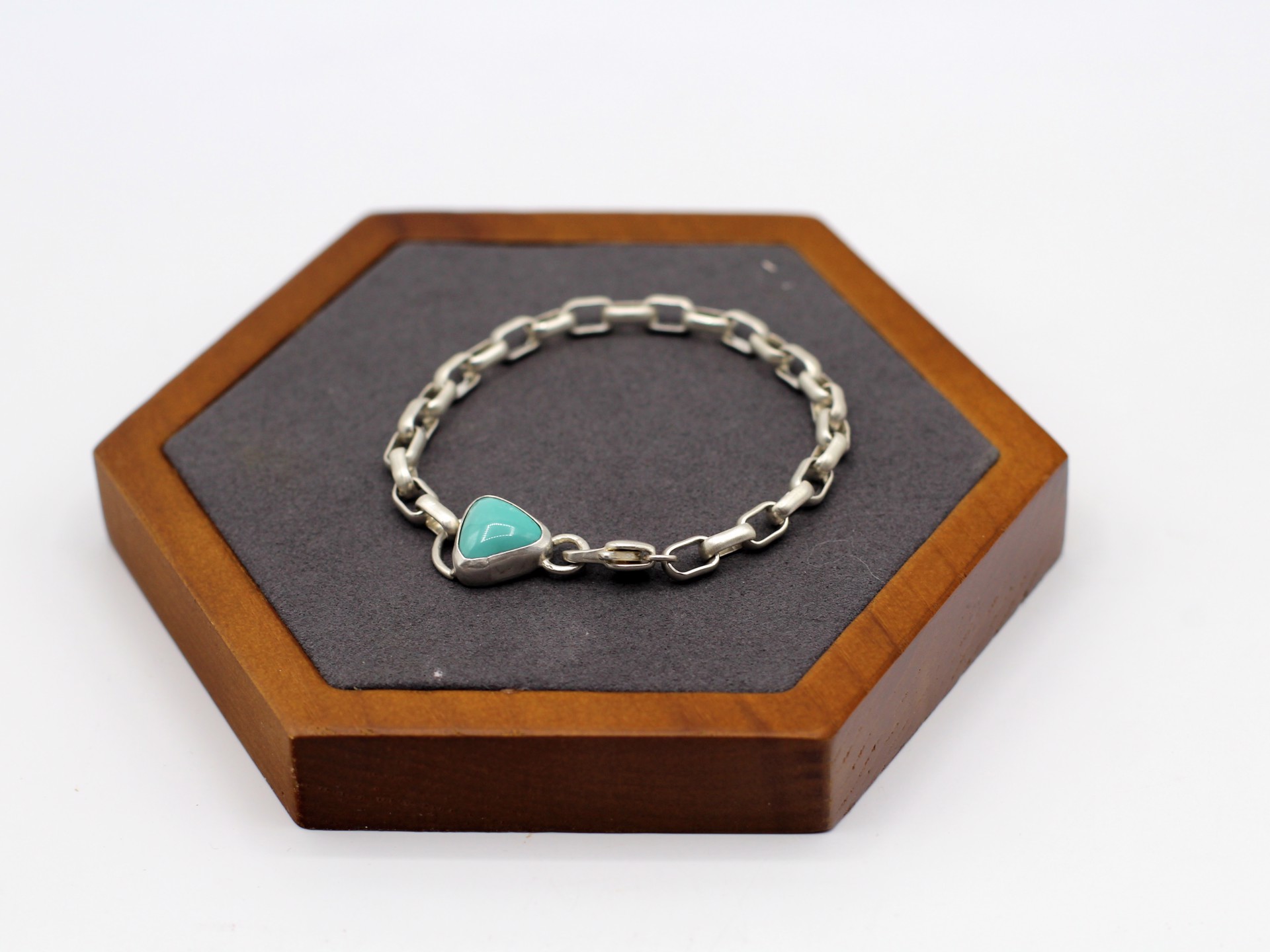 Triangle Turquoise Bracelet by Emily Dubrawski