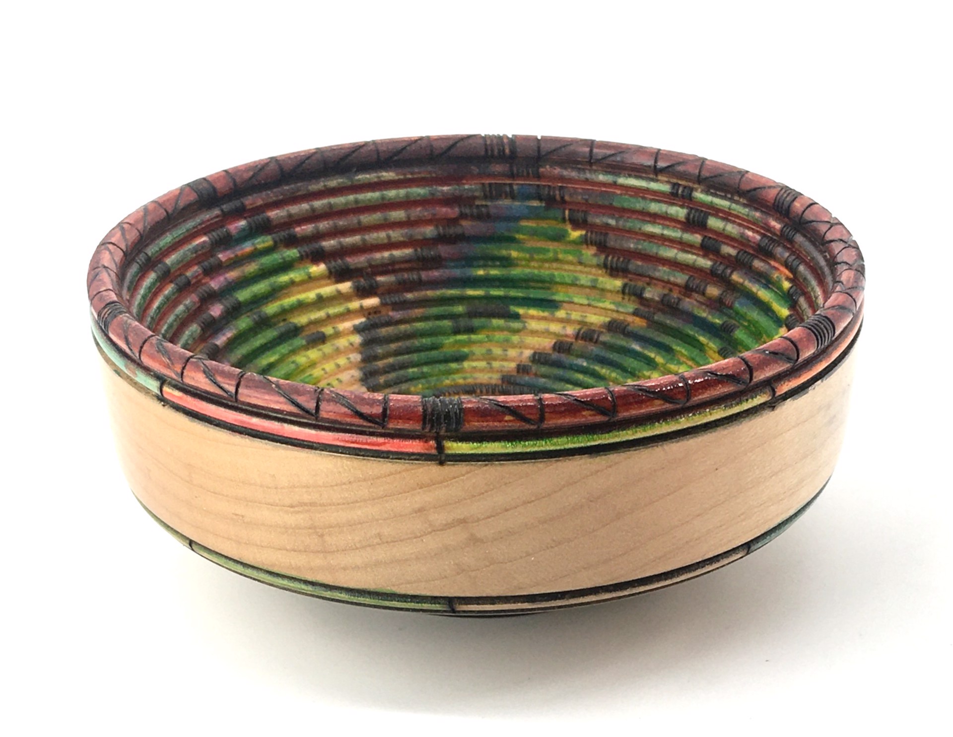 Blue Green Footed Bowl by Keoni