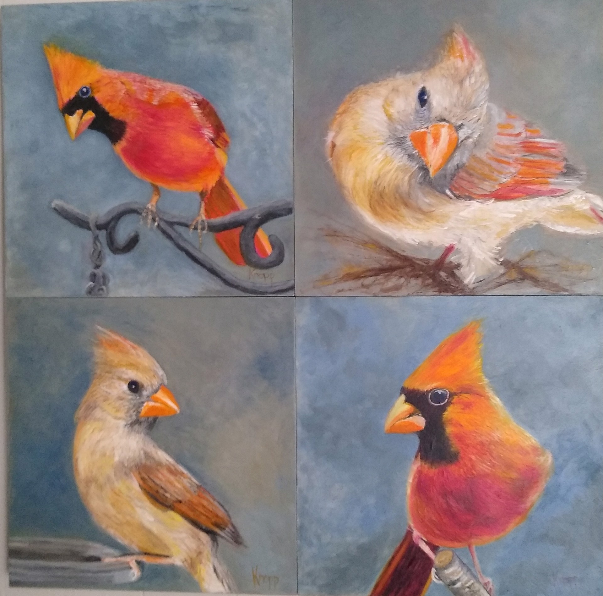 Four Cardinals by Kathy Knopp