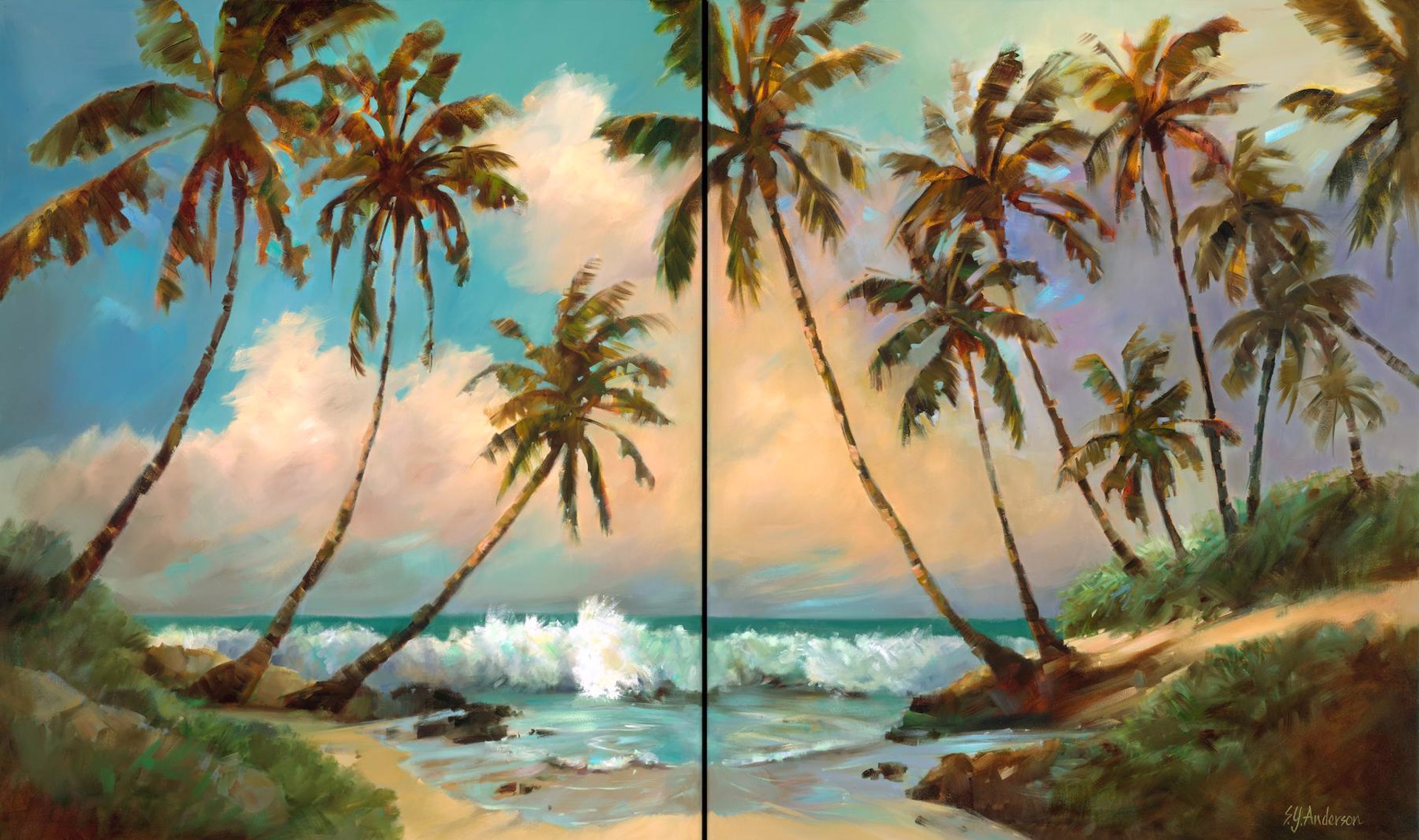 Paradise Found (Diptych) by Susie Y. Anderson