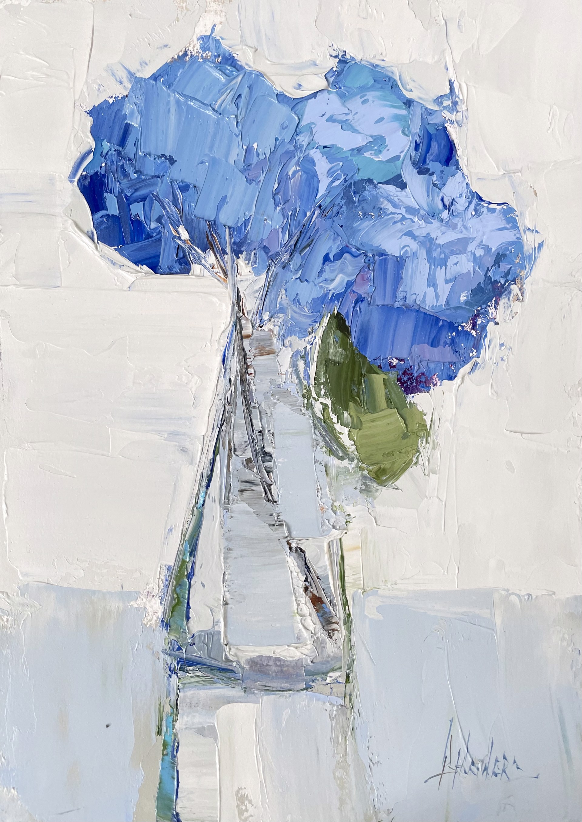 Blue Hydrangeas by Barbara Flowers