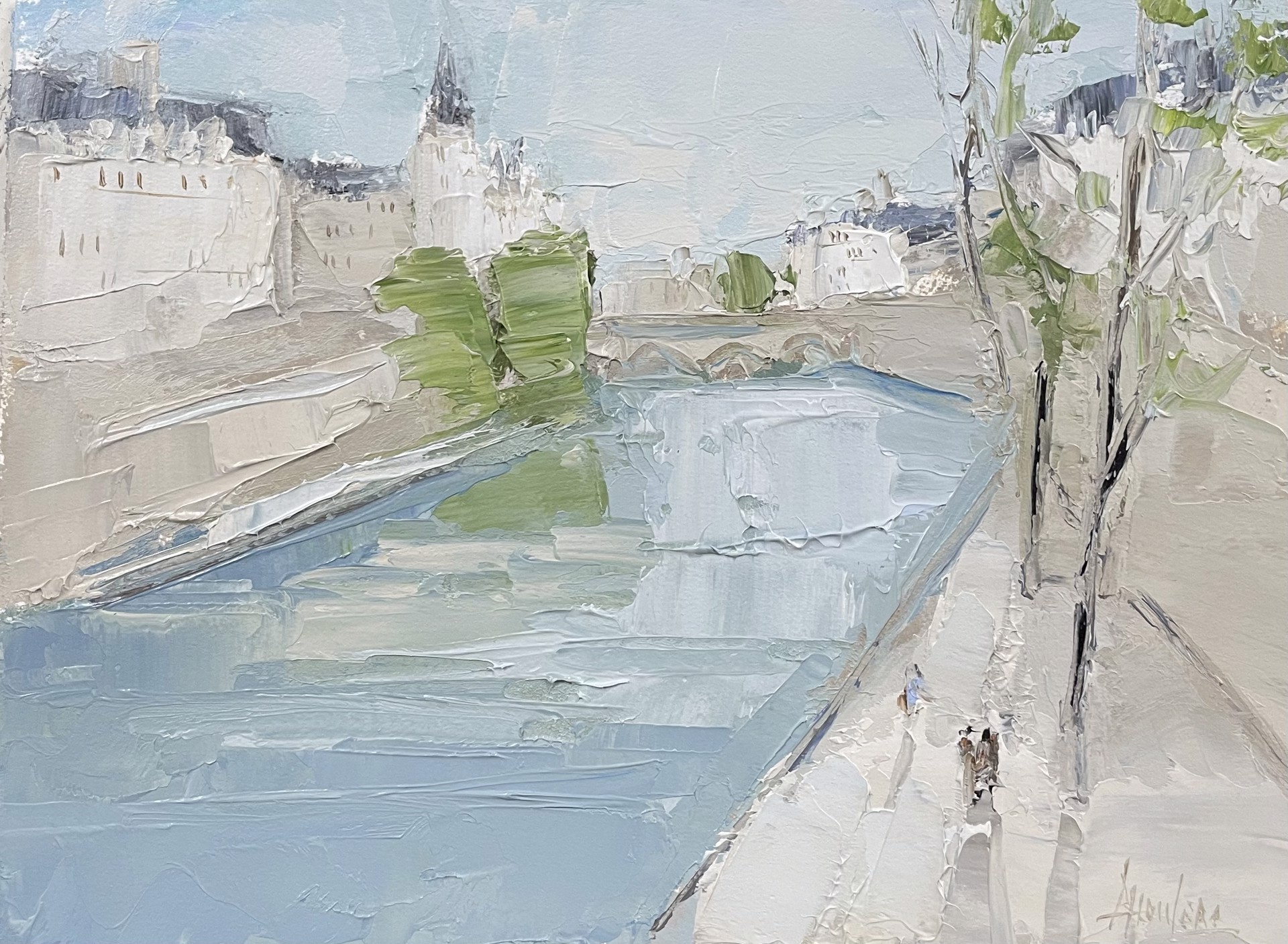 The Seine II, Paris (ON APPROVAL) by Barbara Flowers