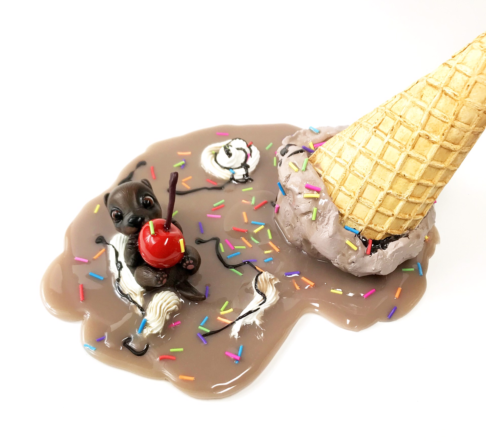 Chocolate Drizzle - Waffle Cone Otter by Corina St. Martin
