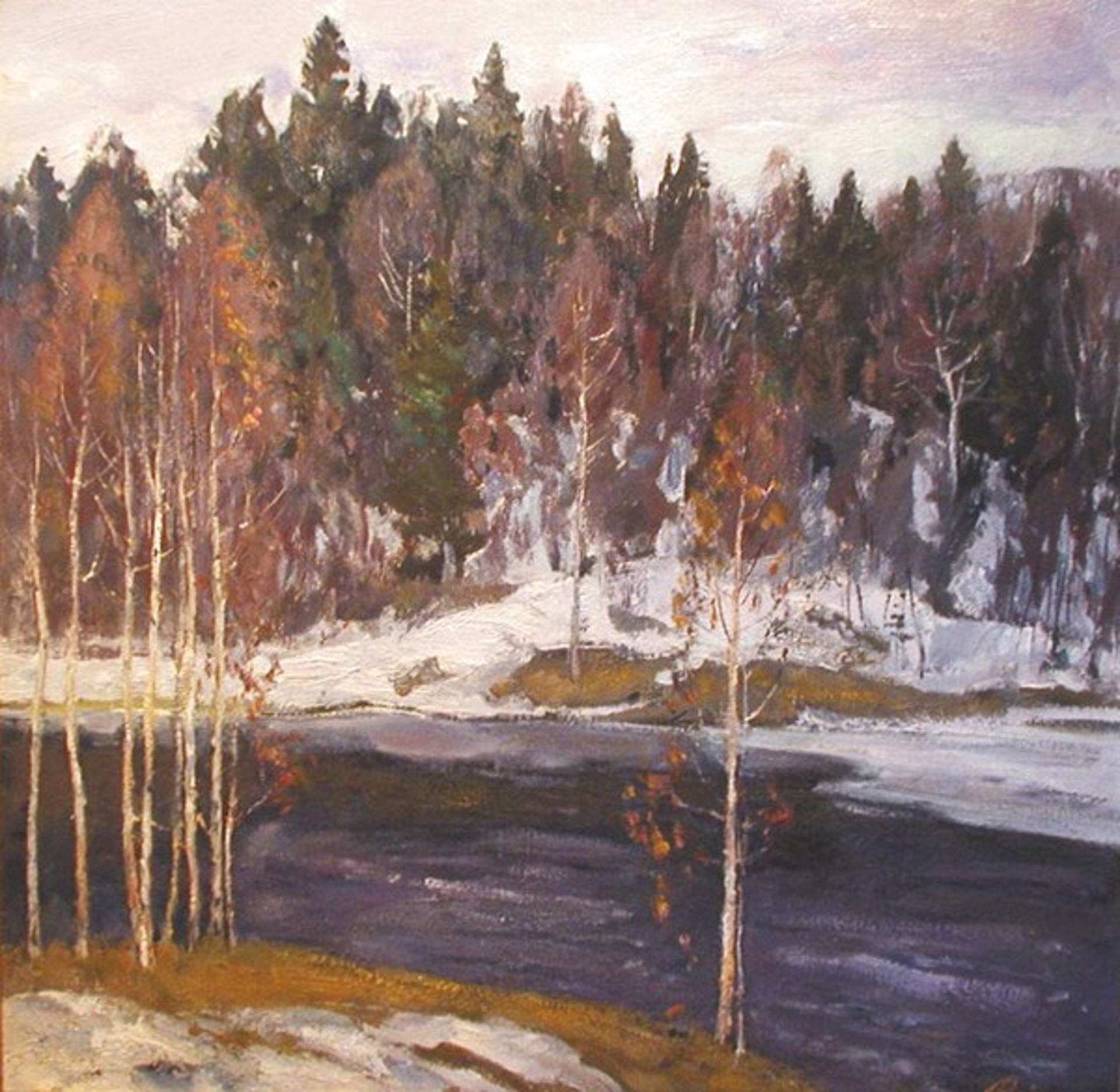 Winter Landscape by Leonid Vaishlya