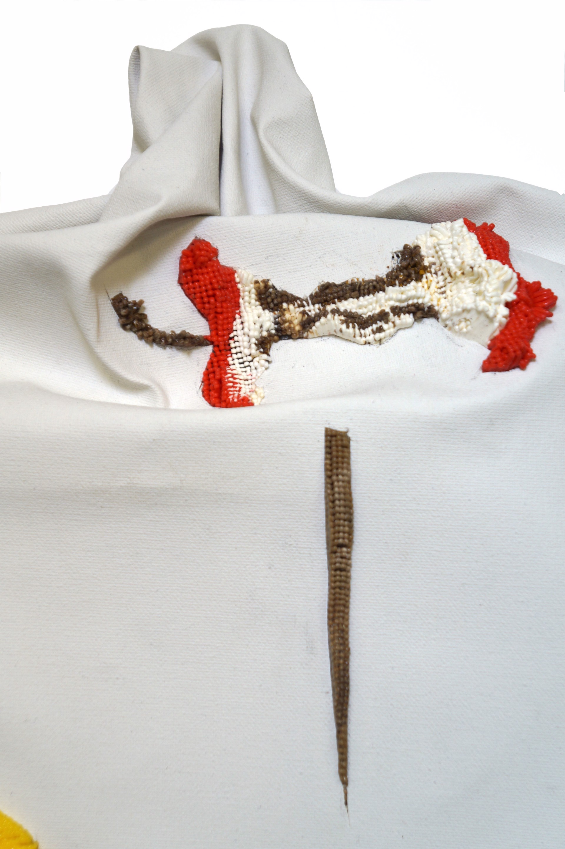 String Backpack with Rotting Strawberries by Eleanor Aldrich