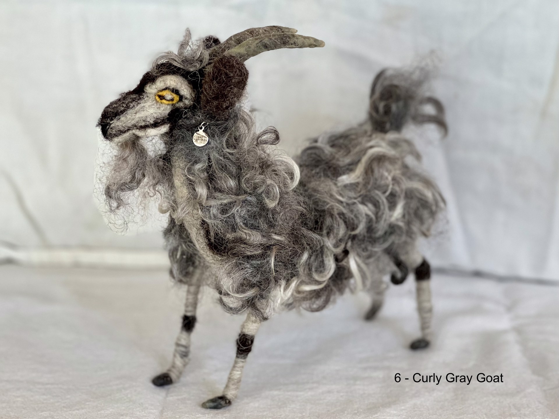 Gray Curly Goat II by Barb Ottum