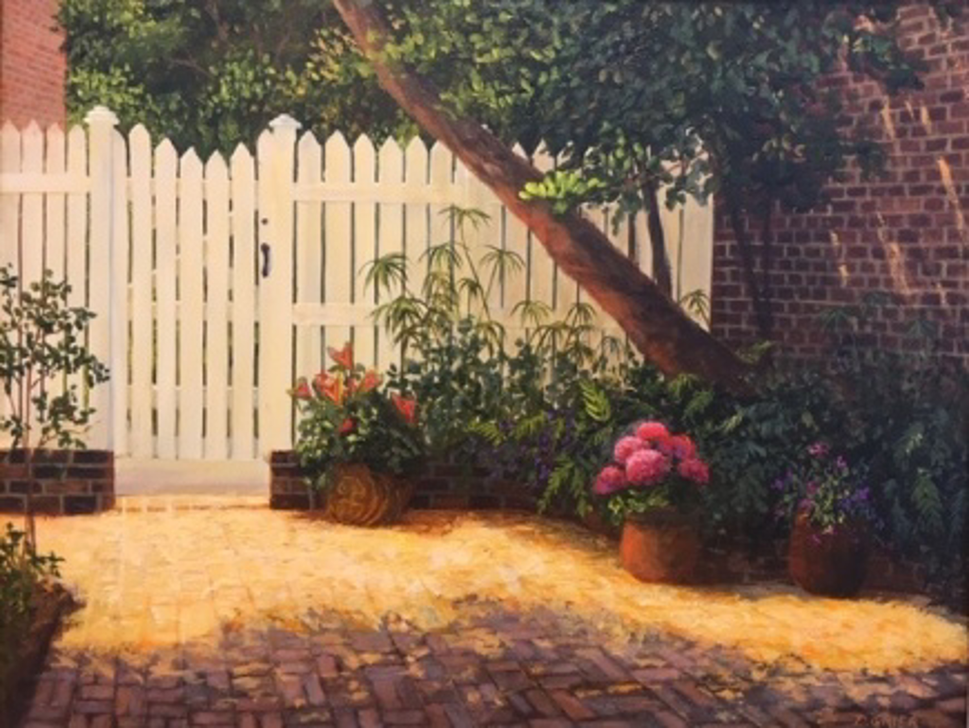 Spring Courtyard on Tradd Street by Douglas Grier