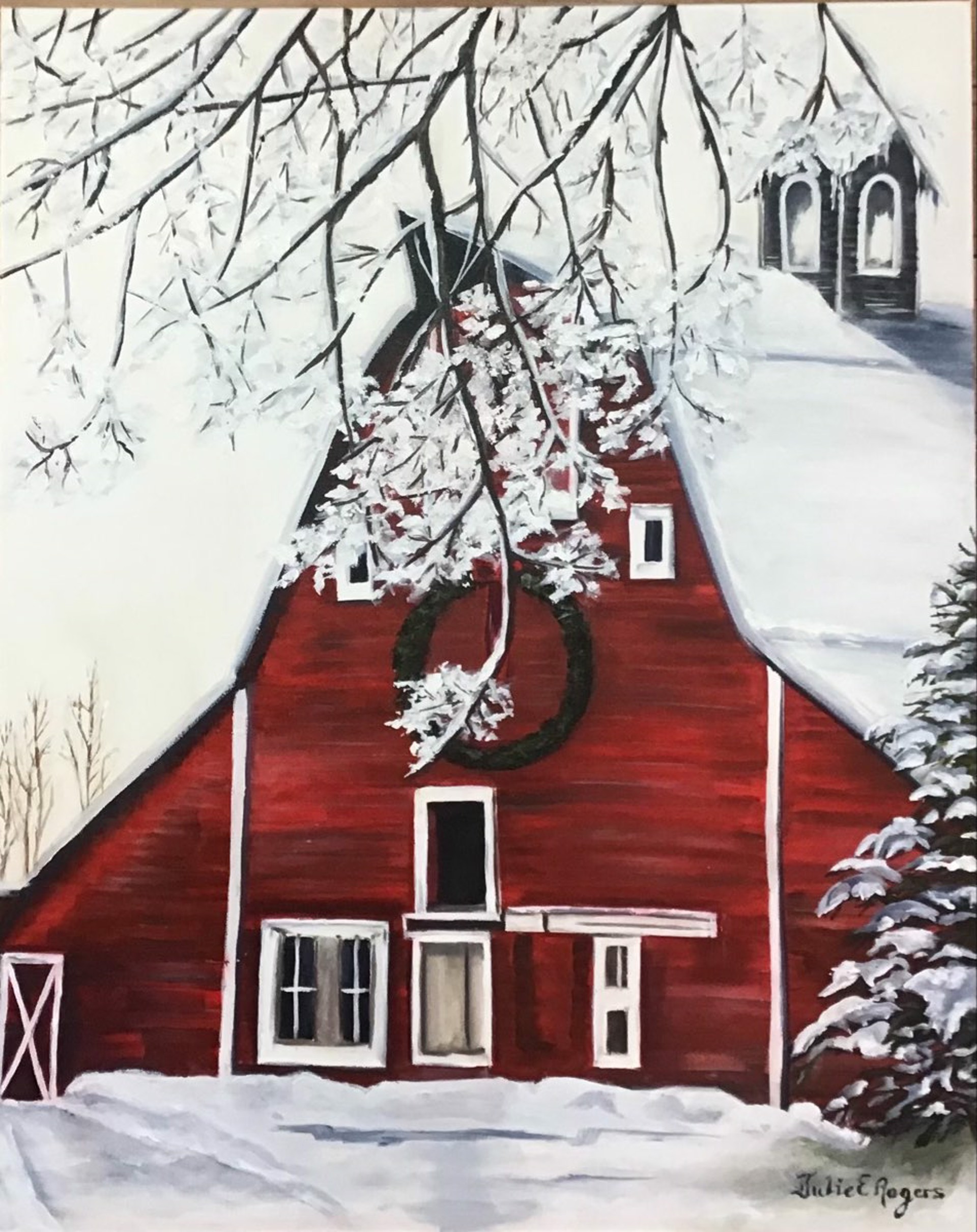 Merry Little Christmas Barn by Julie Rogers