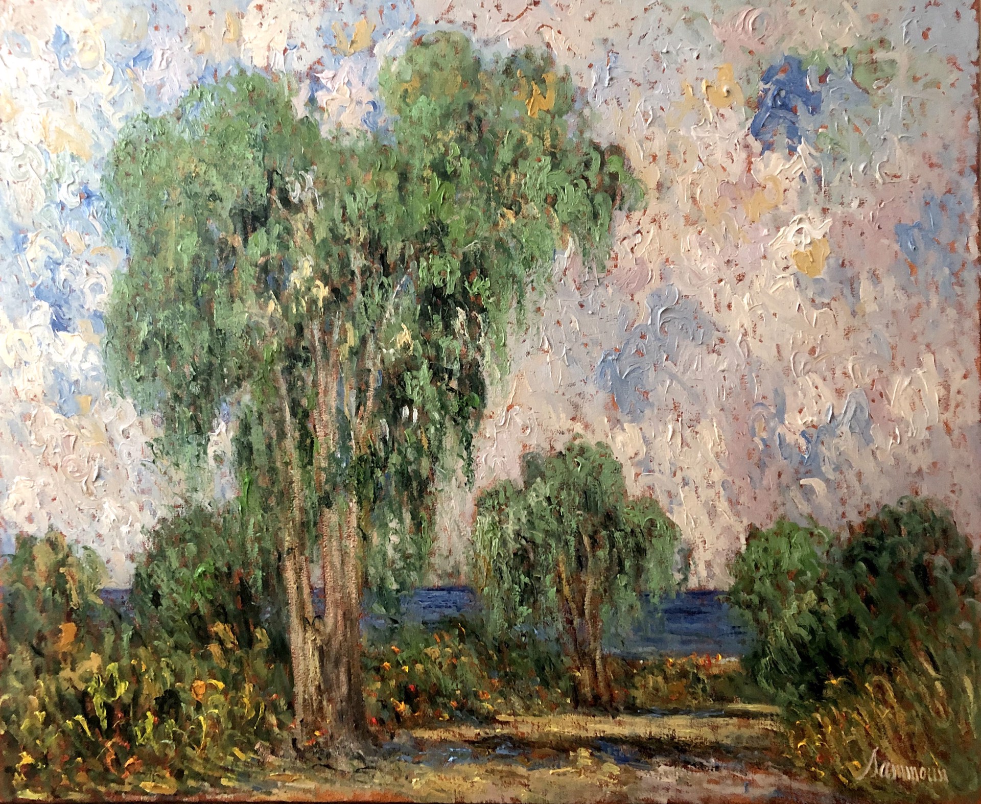Peuplier au bord de la Mediterannée by Samir Sammoun