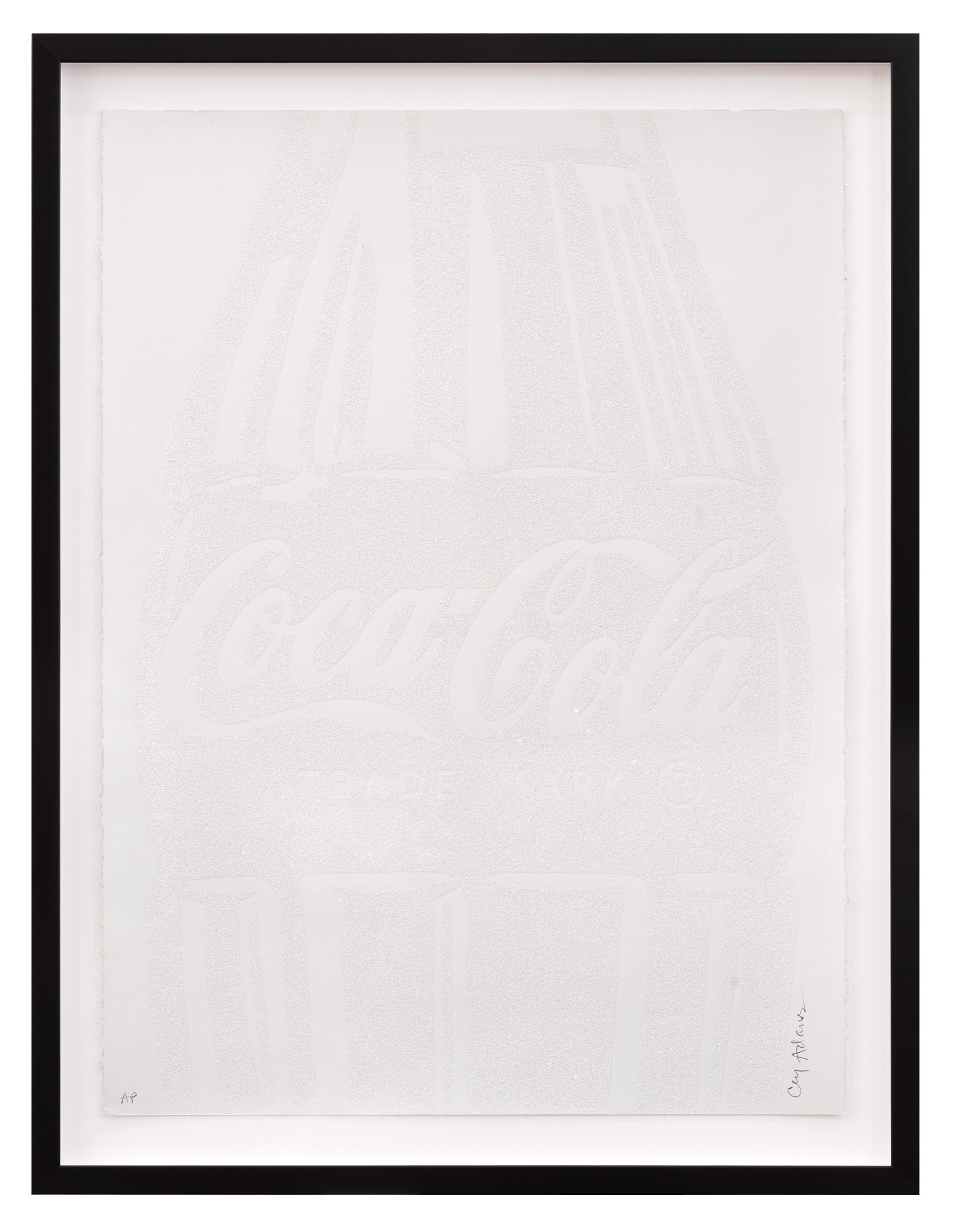 Single Coca-Cola (white on white) by Cey Adams