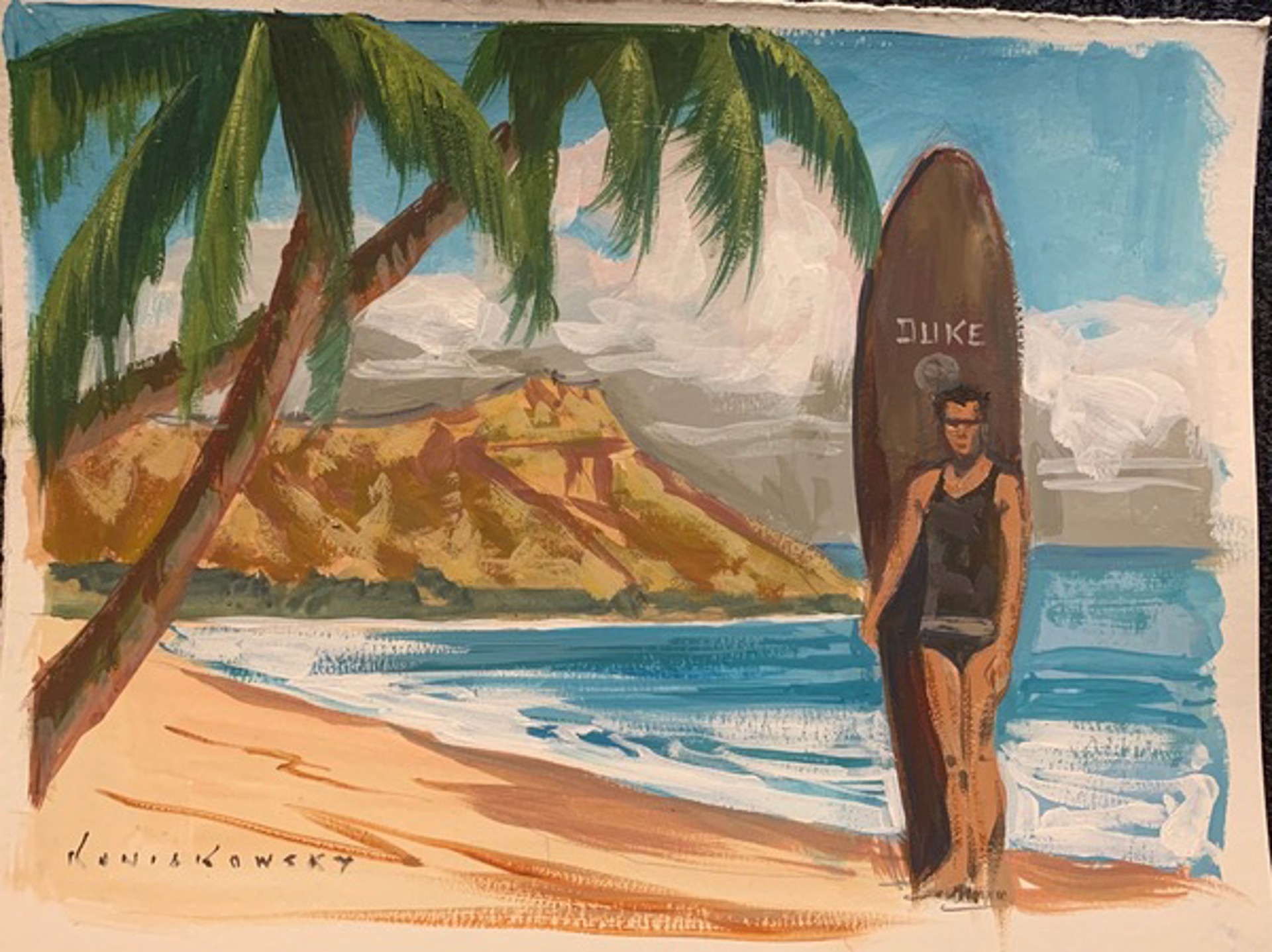Duke at Waikiki by Wade Koniakowsky