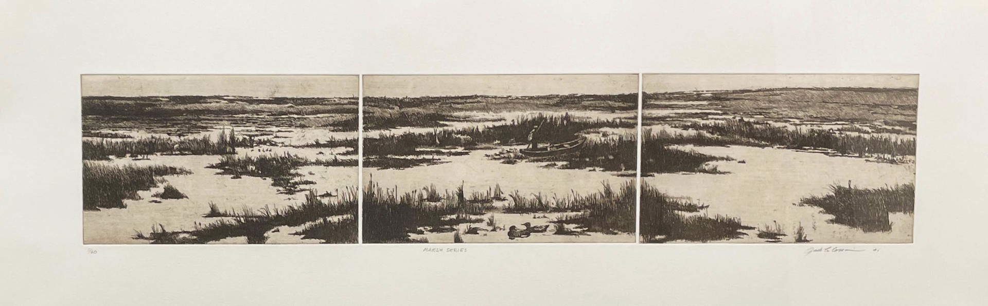 Marsh Series triptych, 2/20, 2001 by Jack Cowin (1947-2014)