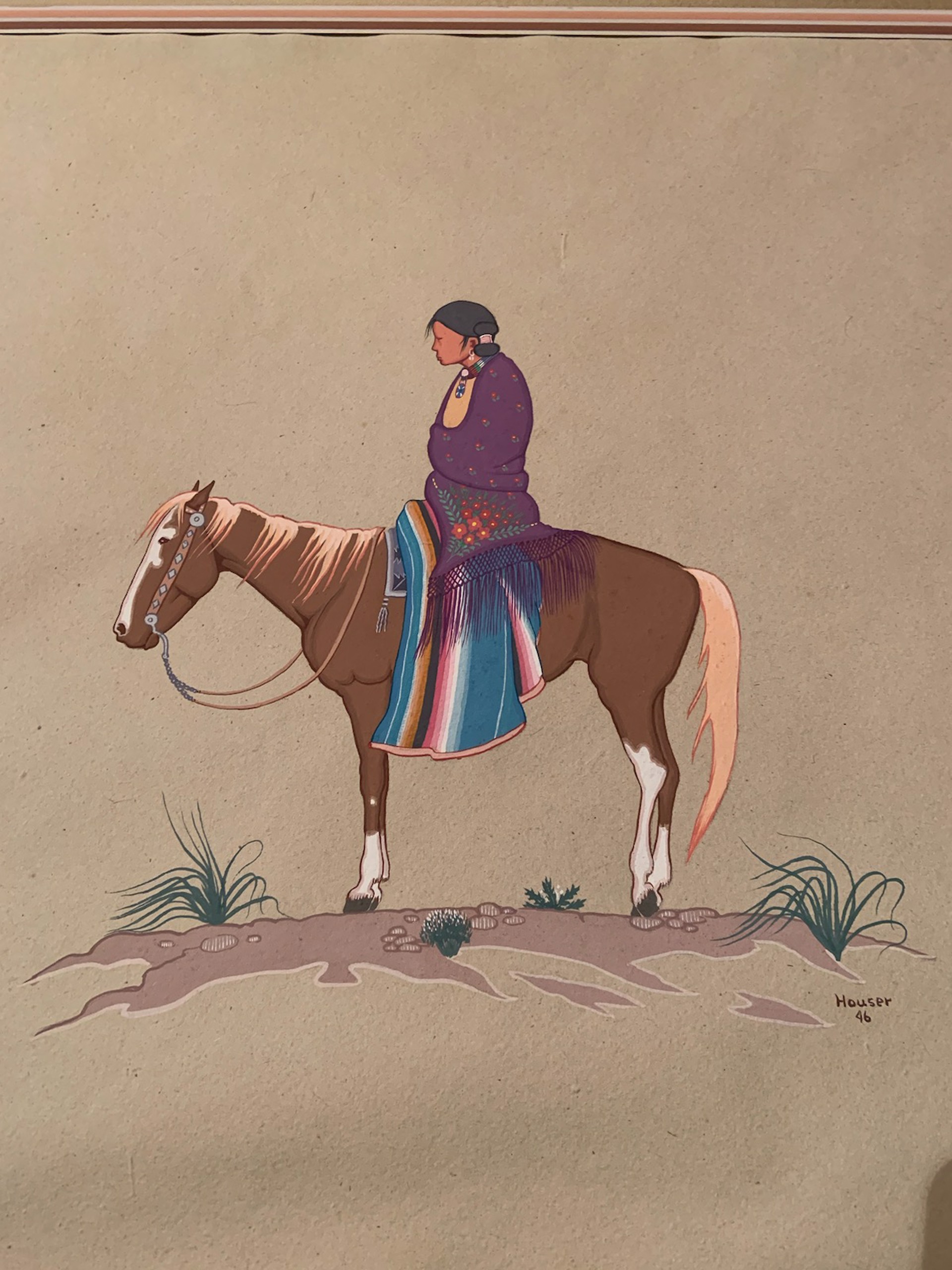 Apache Woman on Horse by Allan Houser | Glenn Green Galleries