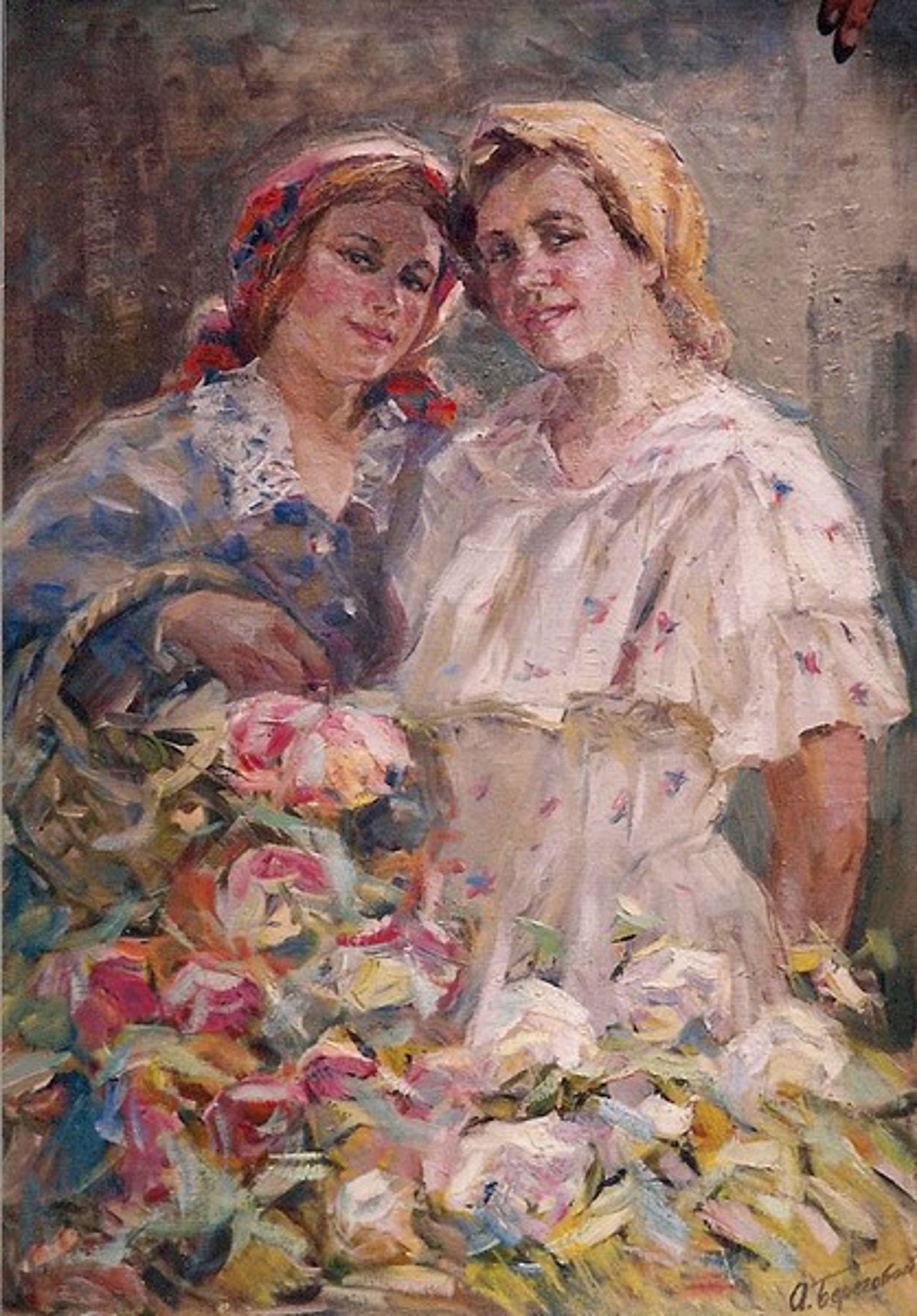 Friends and Flowers by Alexander Beregovoi