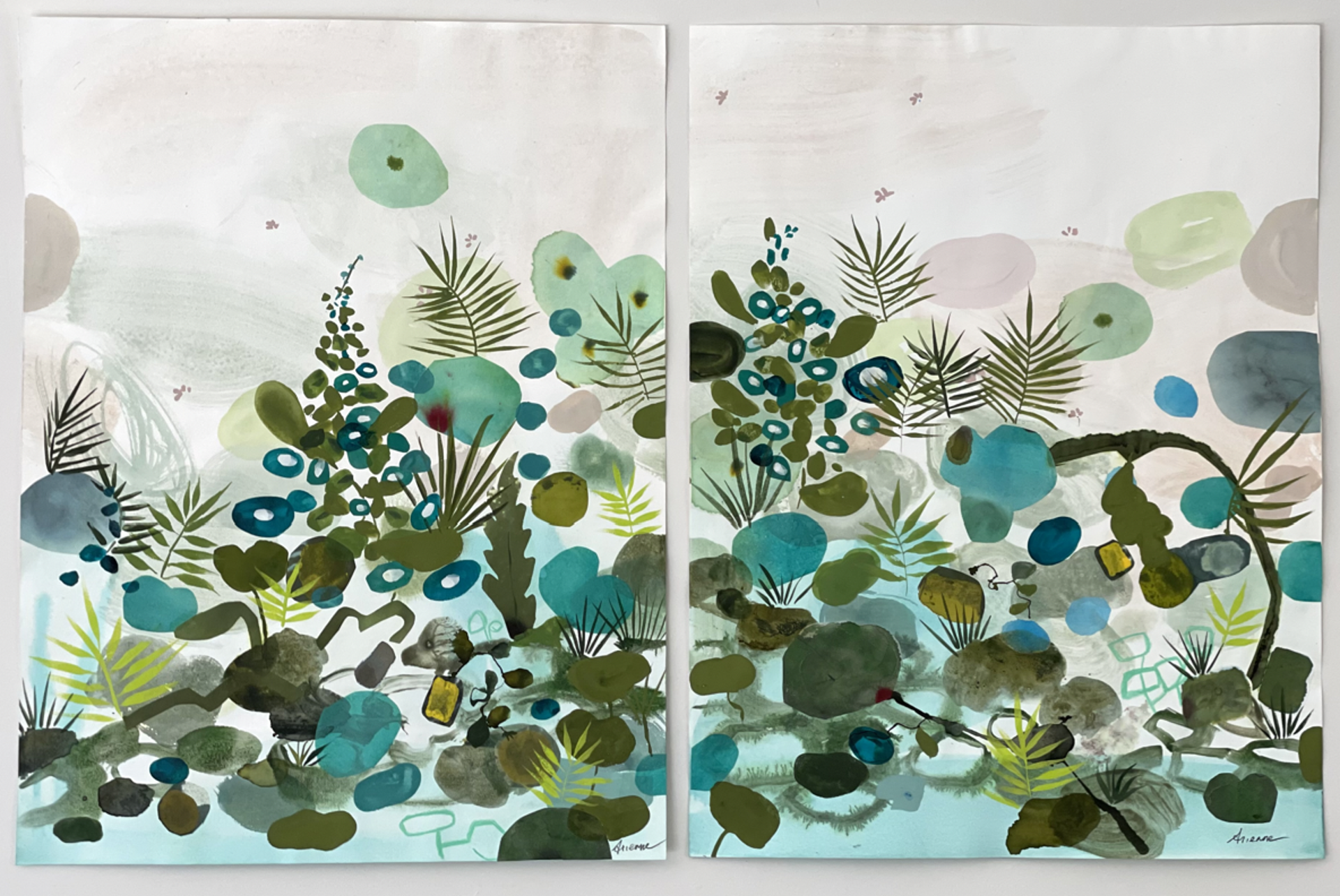 Seaside I and Seaside II by Arienne Lepretre