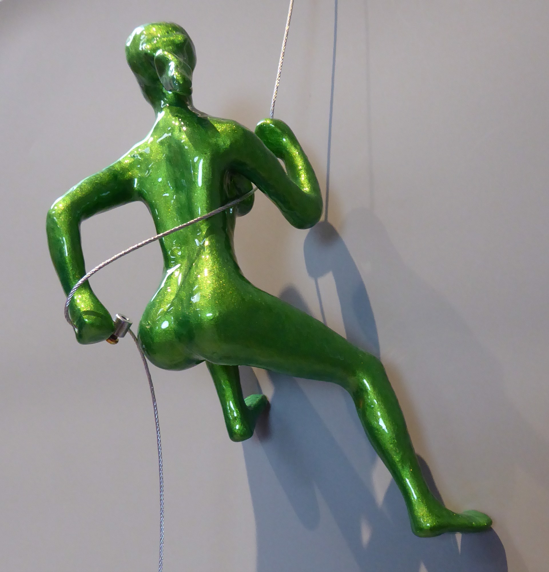 Female Climber Apple Green Metallic by Ancizar Marin