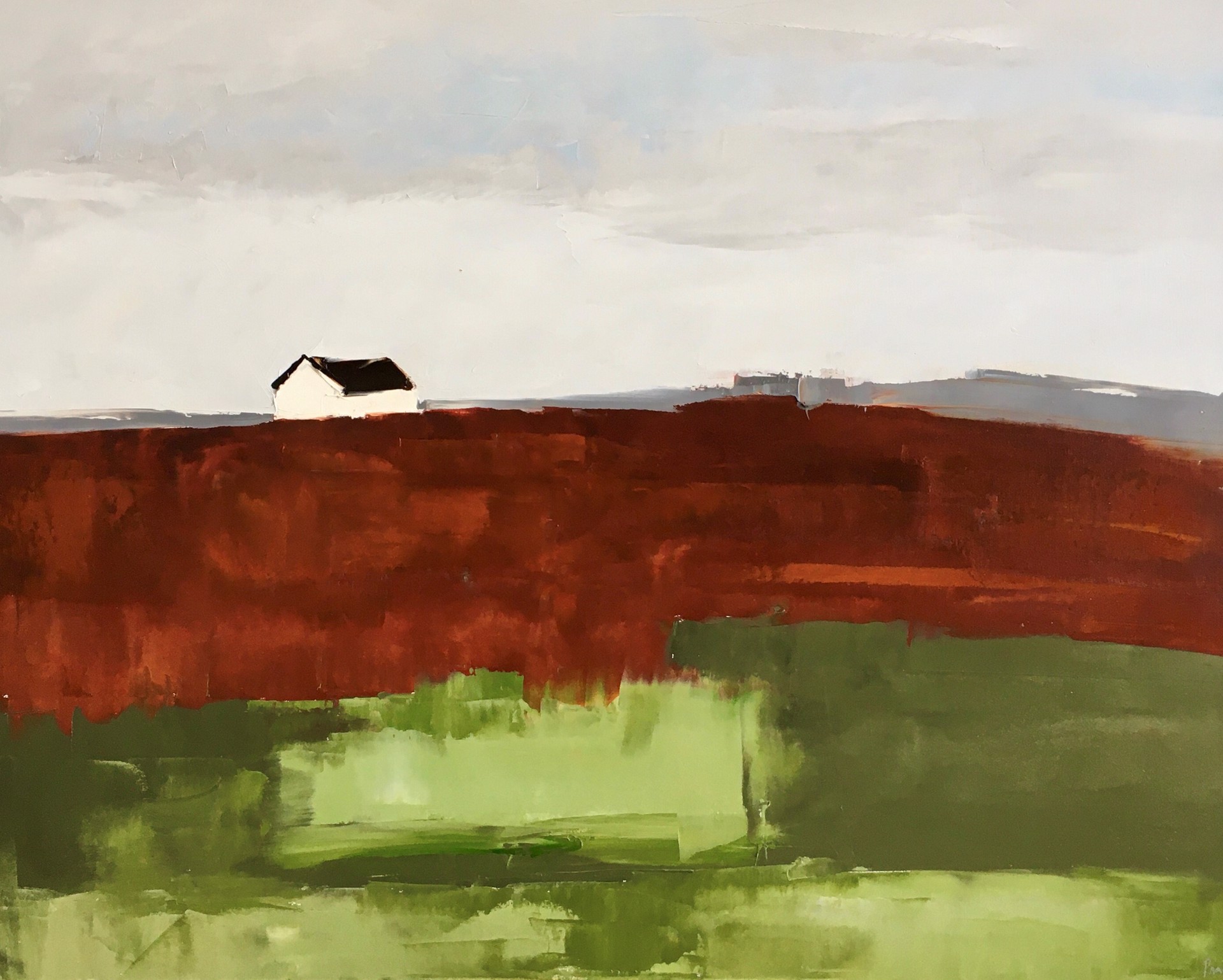 Red and Green Field, 2021 by Sandra Pratt