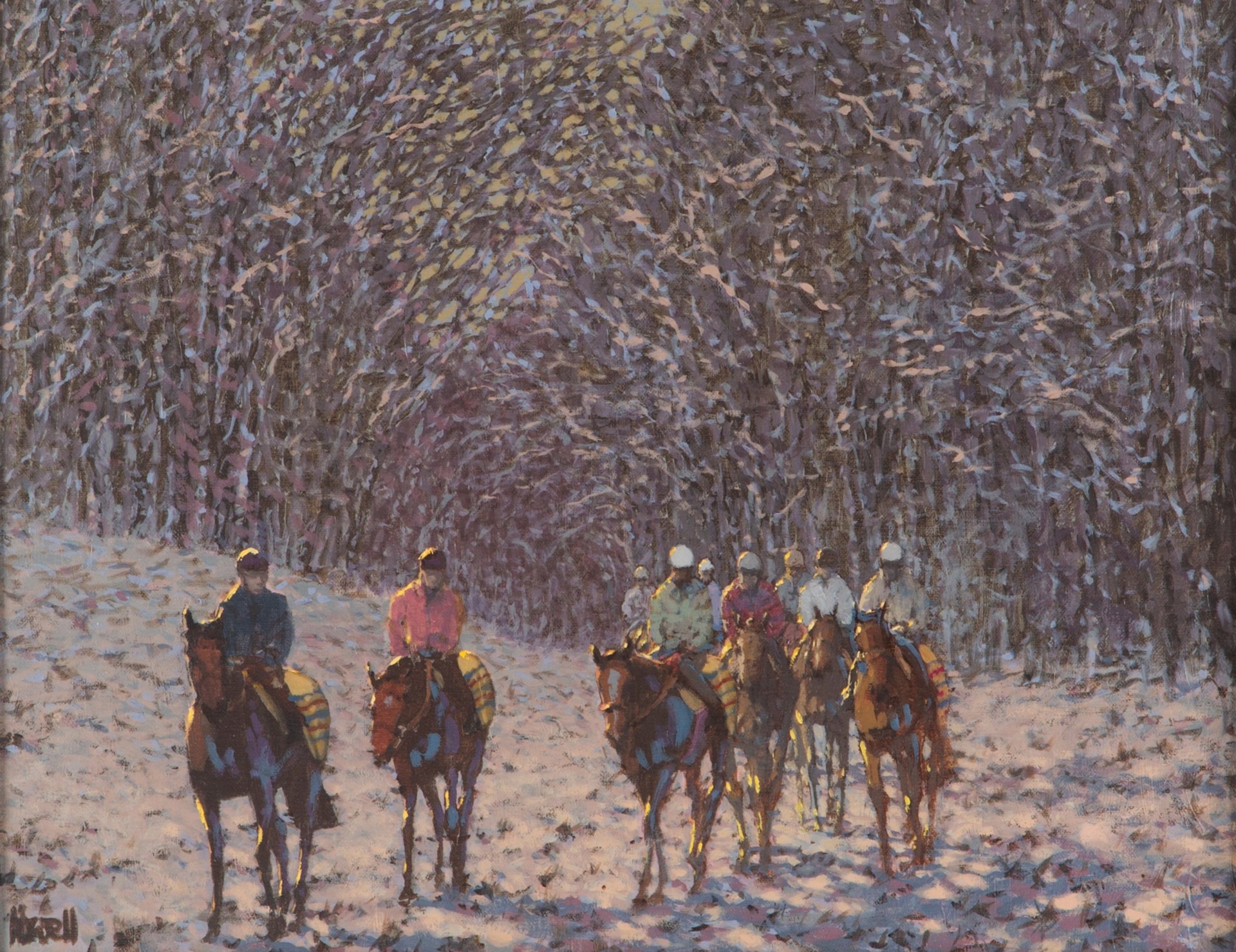 Heading to the Gallops - Winter by Peter Howell