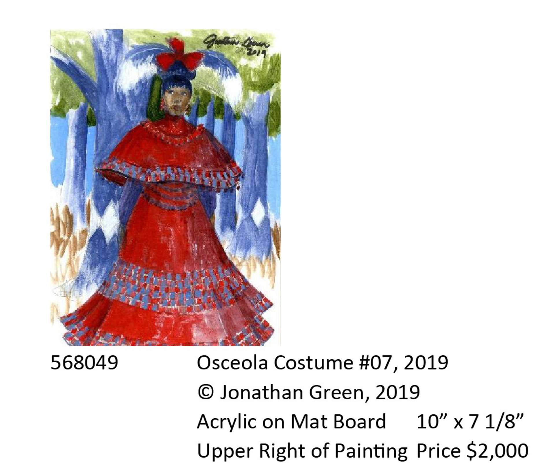 Osceola Costume #7 by Jonathan Green - Pop-Up Event
