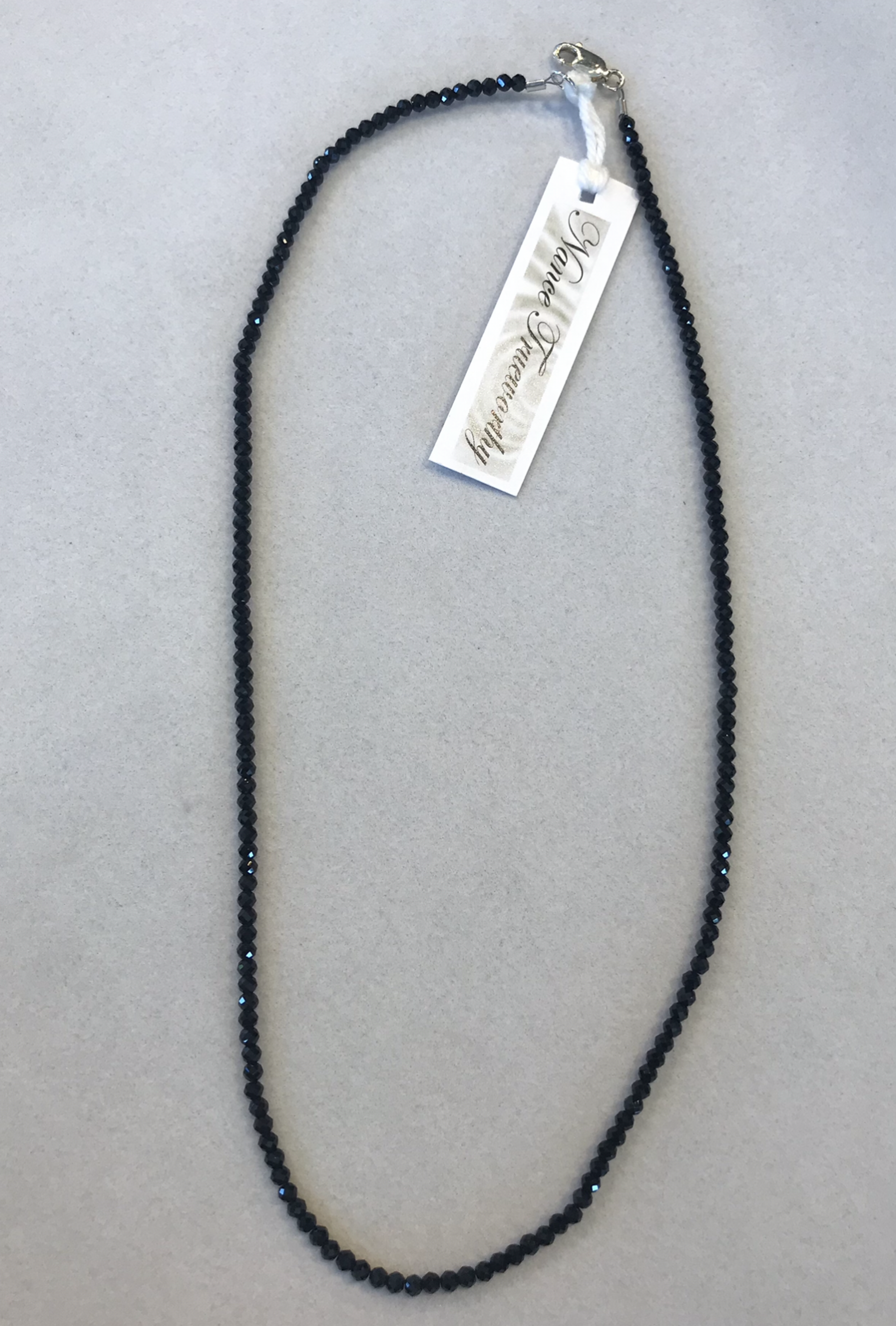 NT spcl order JG black spinel necklace by Nance Trueworthy