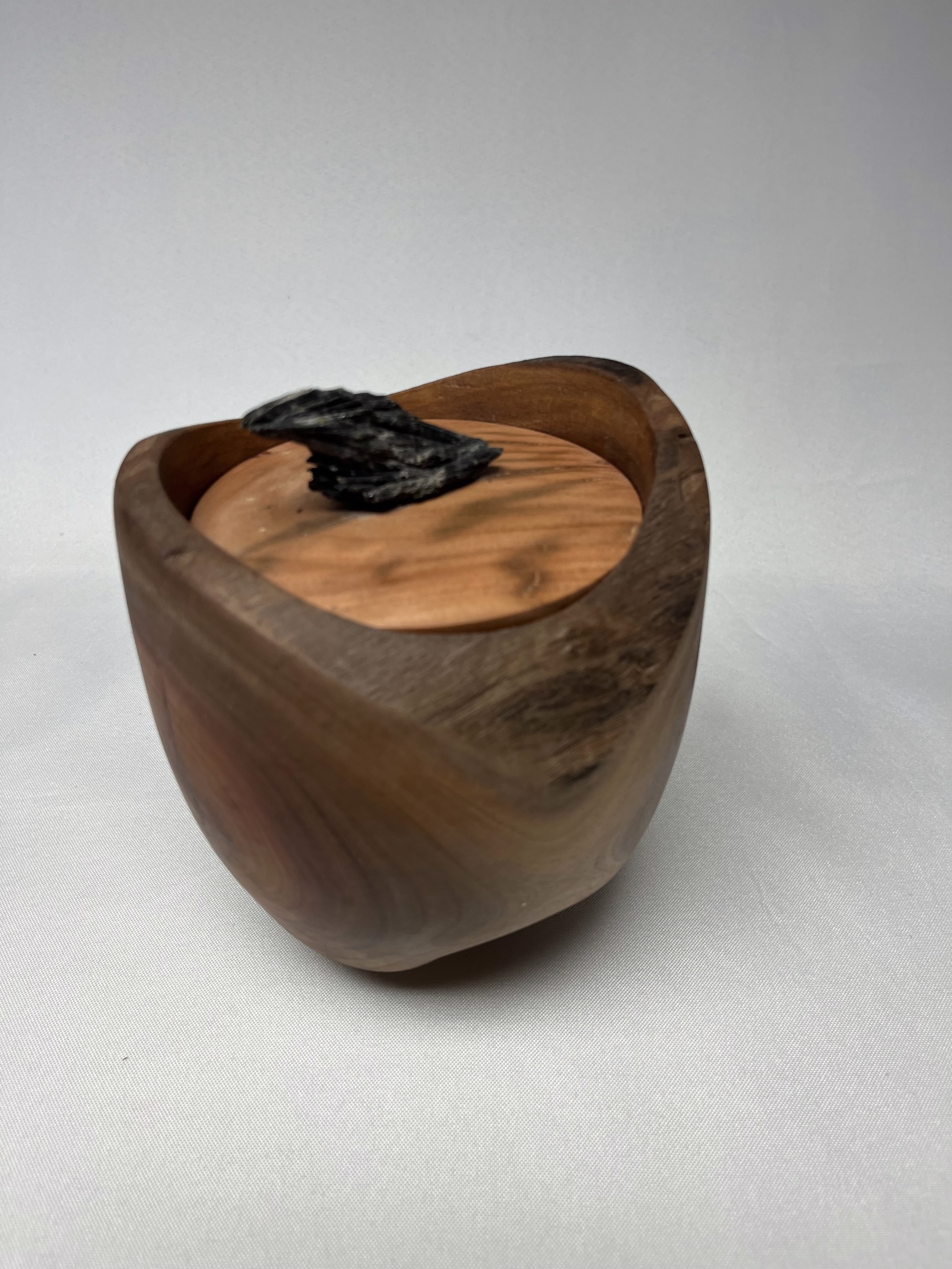 Turned Wood Jar W/Lid #23-28 by Rick Squires