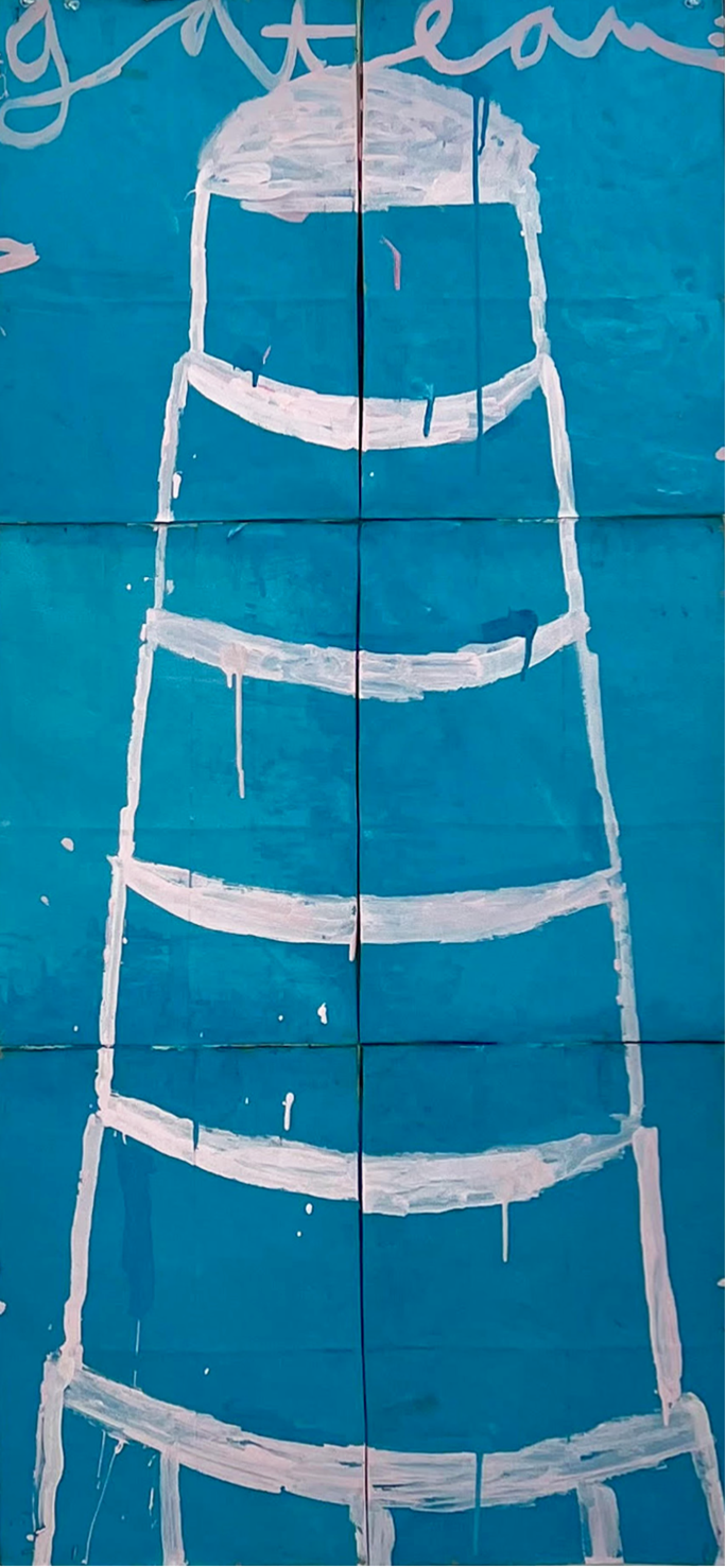 White on Blue (Gateau) by Gary Komarin