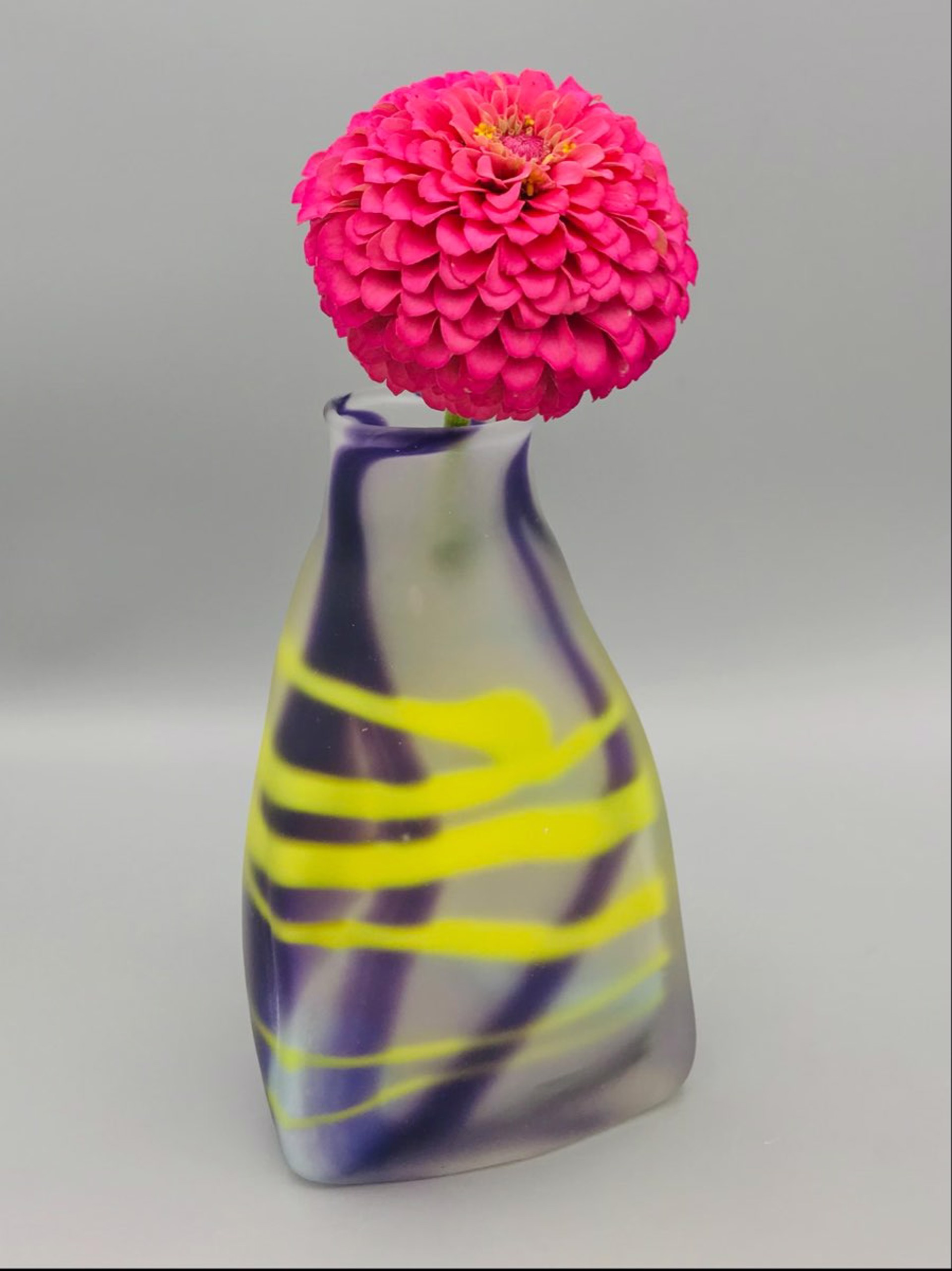 Vase with Yellow & Purple by Rene Culler