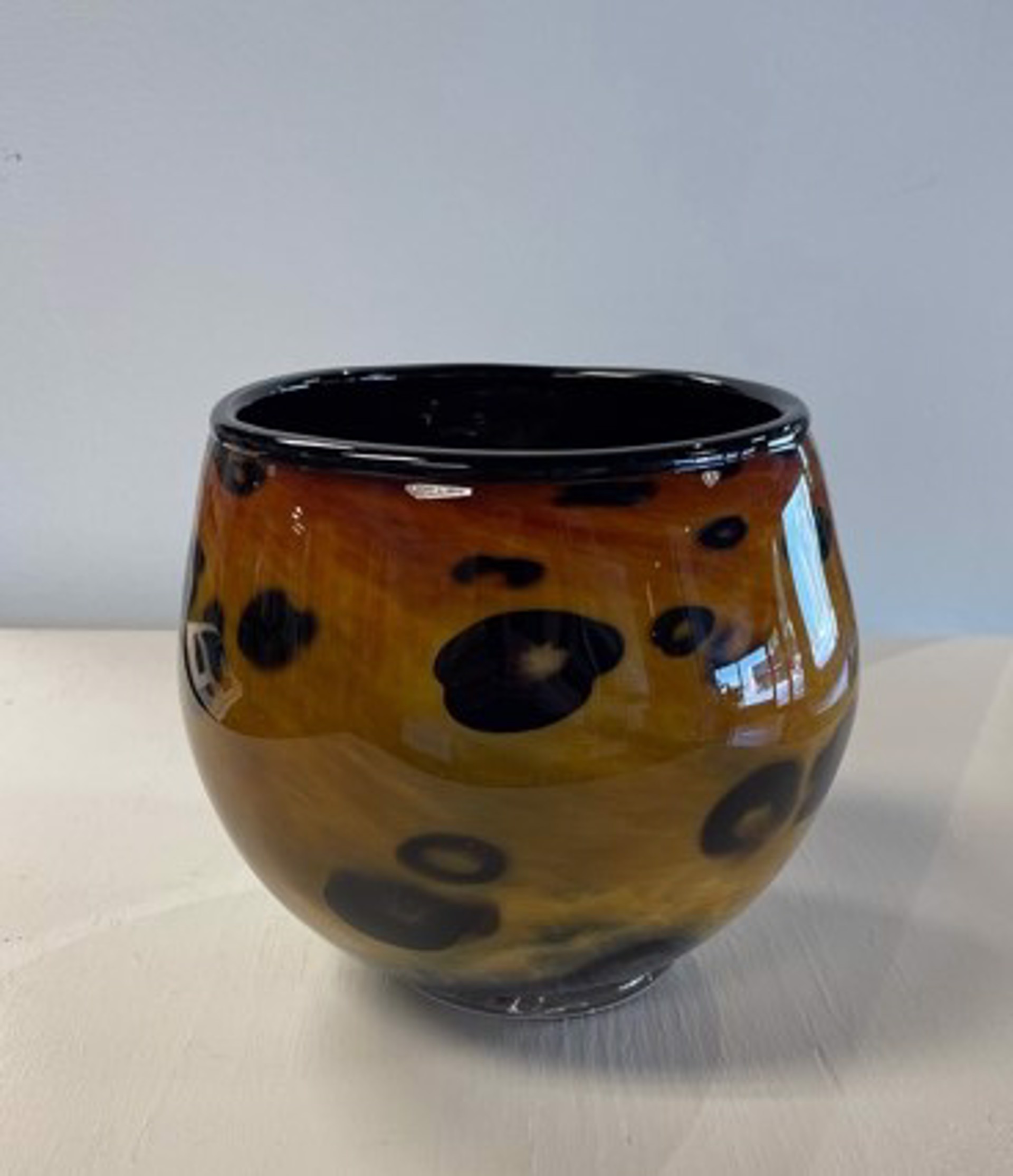 Leopard bowl by AlBo Glass