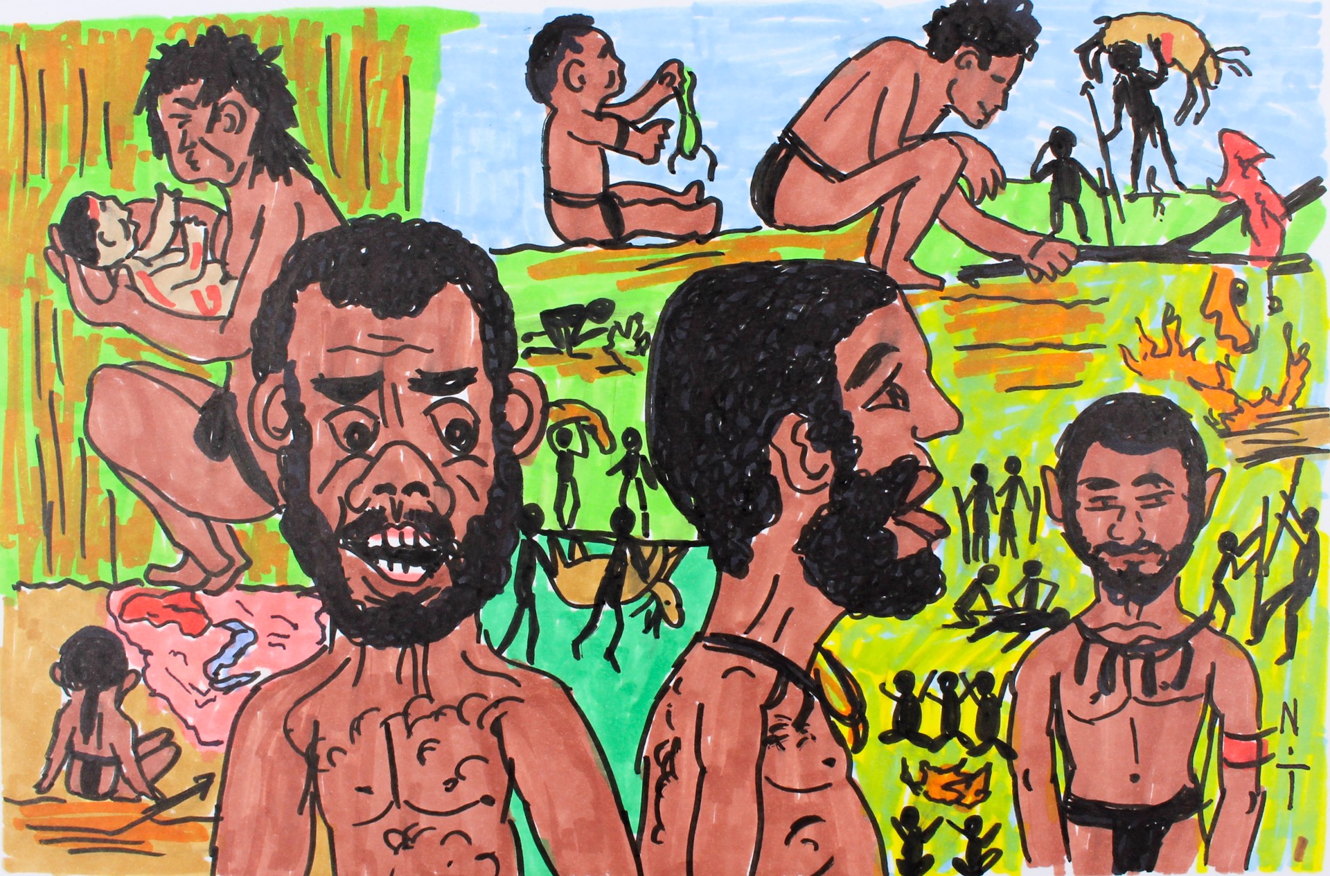 New Guinea Villagers by Nonja Tiller