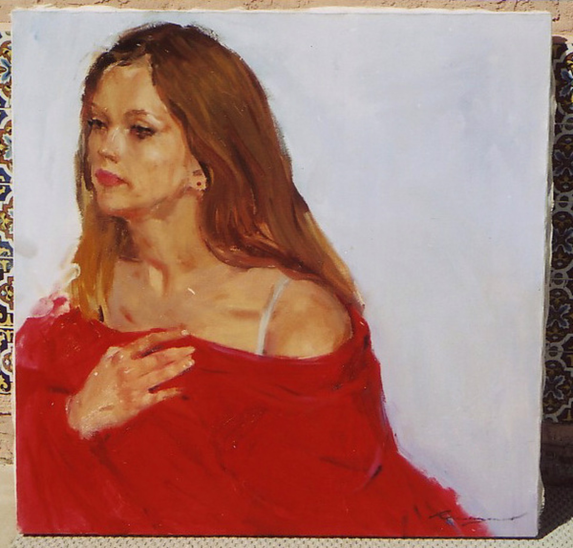 Woman in Red by Renat Ramazanov