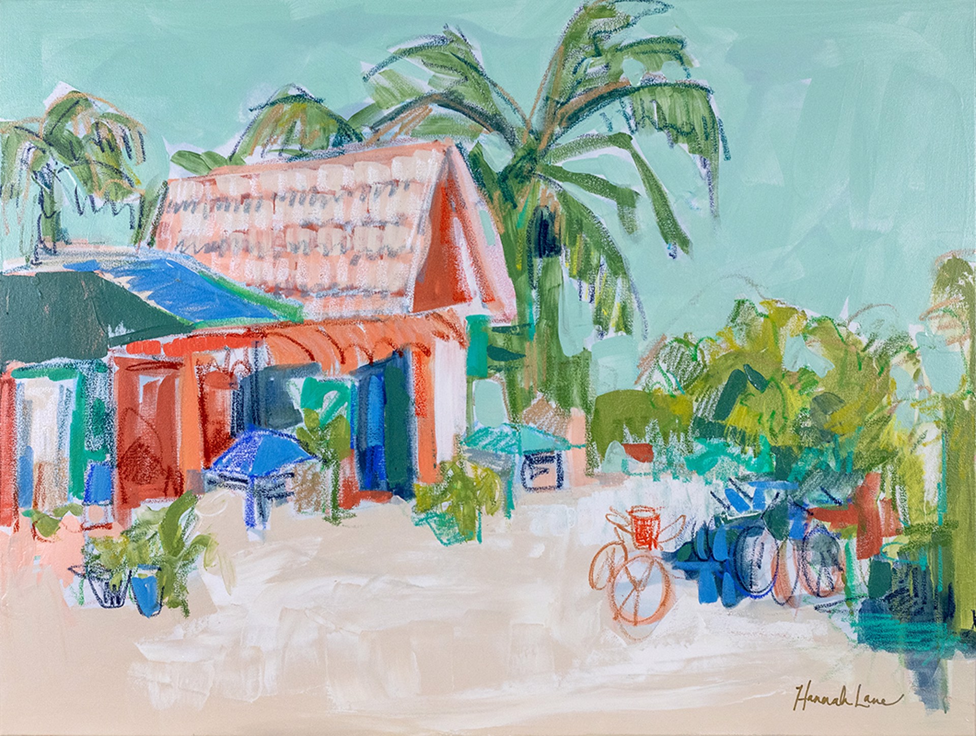 Sunny Beach Town by Hannah Lane