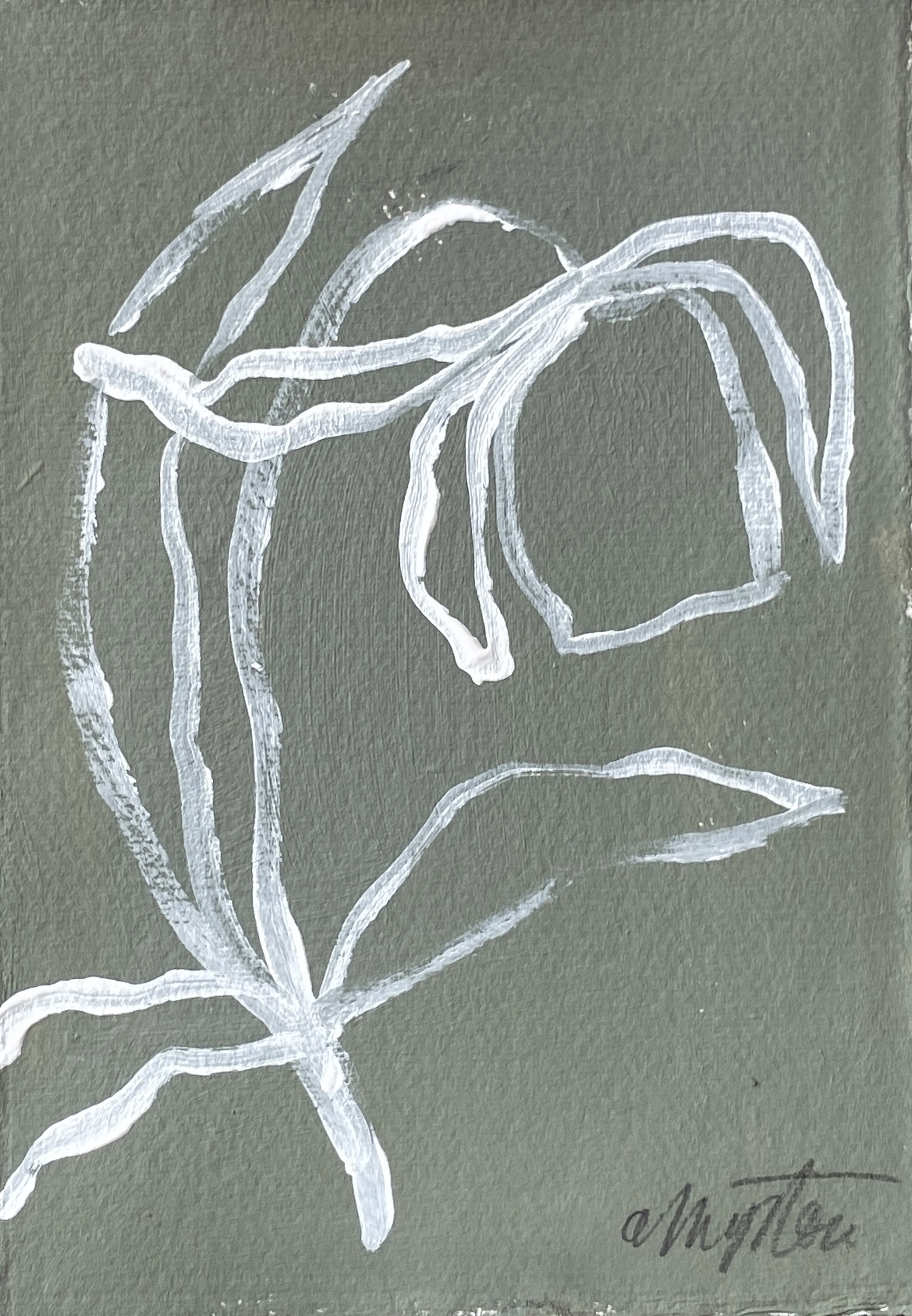 Moss Green Tulips 1 by Amy Stone