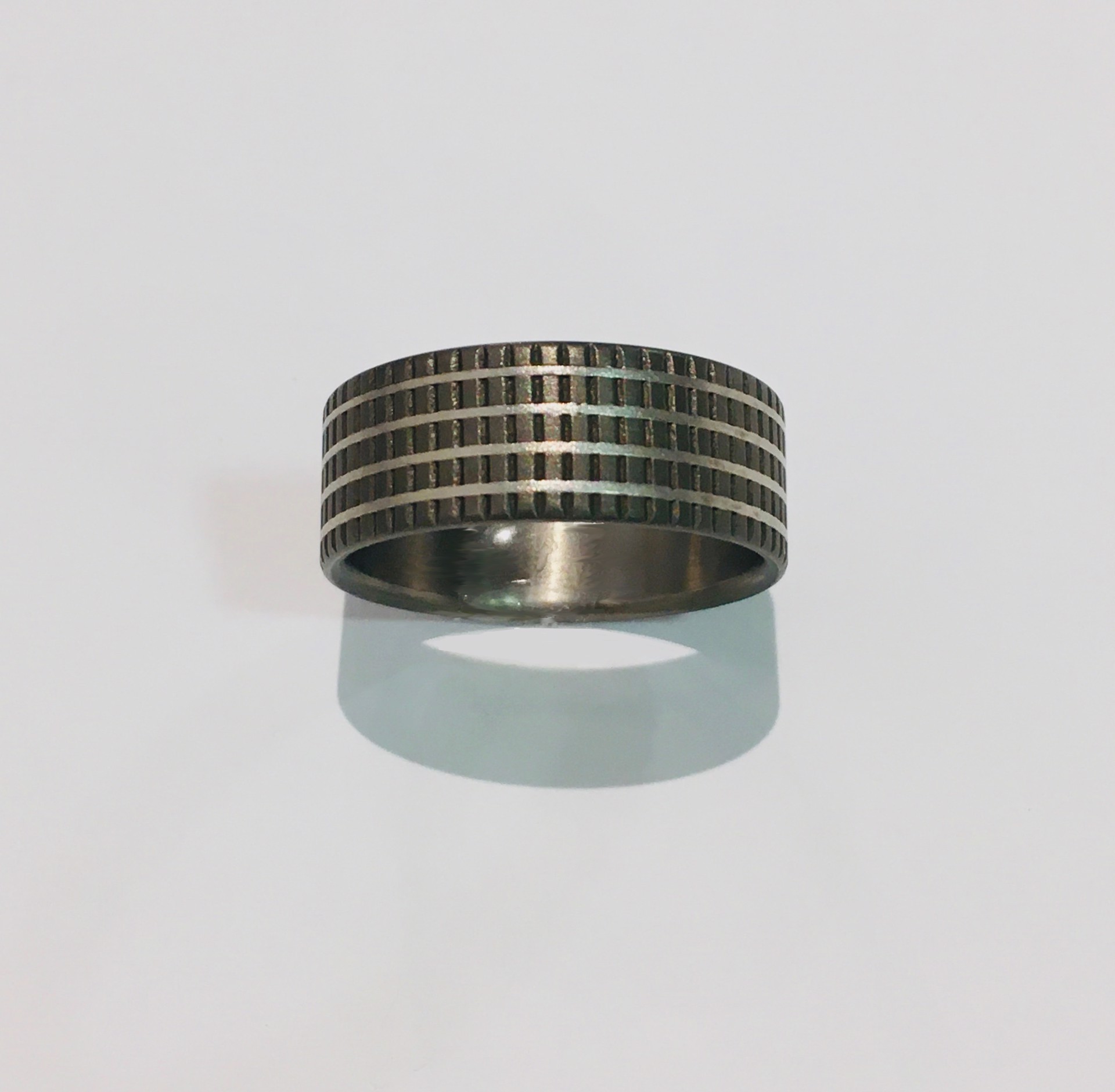 Titanium Four-Channel Ring by WES & GOLD