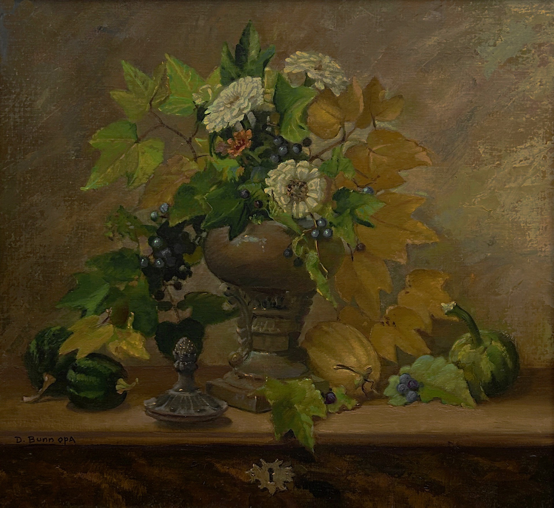 Dot Bunn "Leaves and Gourds" by Oil Painters of America