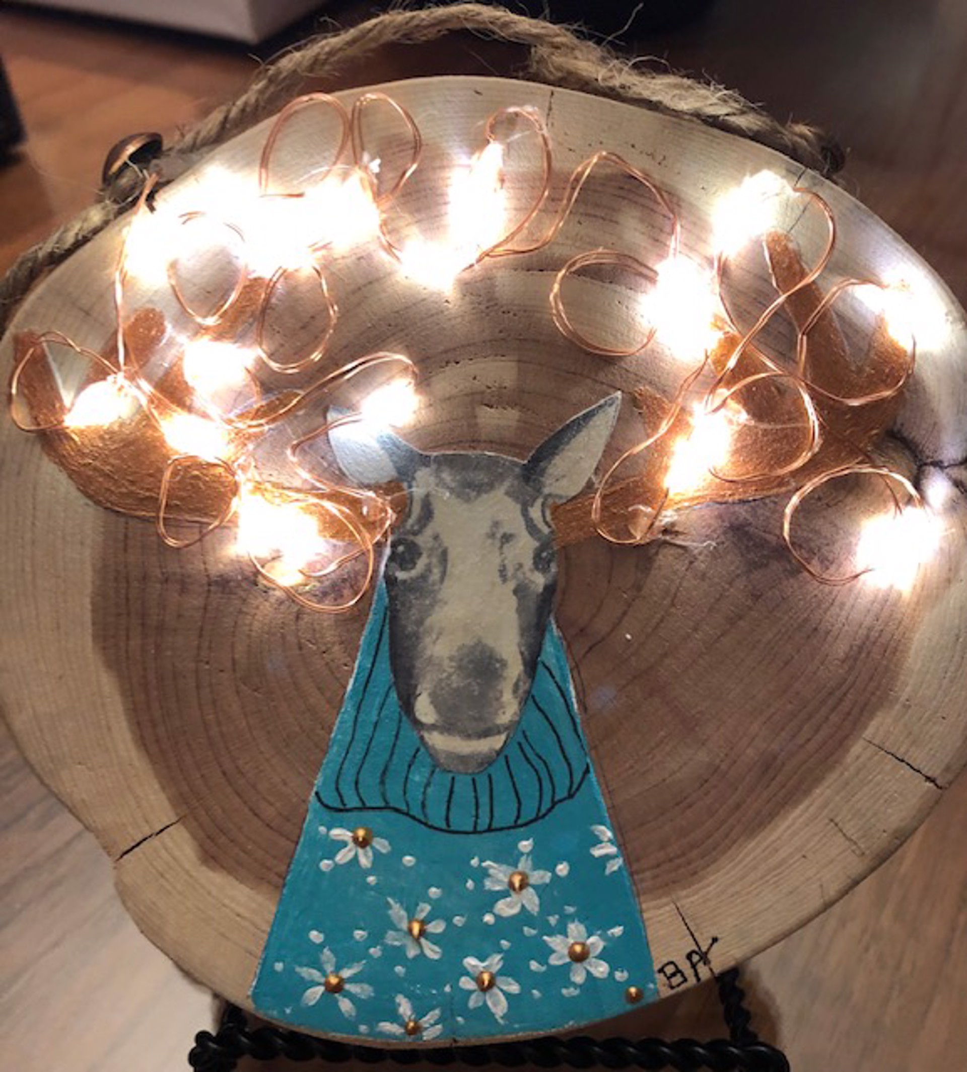 Lit Moose in Turquoise (Lit Critters Series) by Beth Aronoff