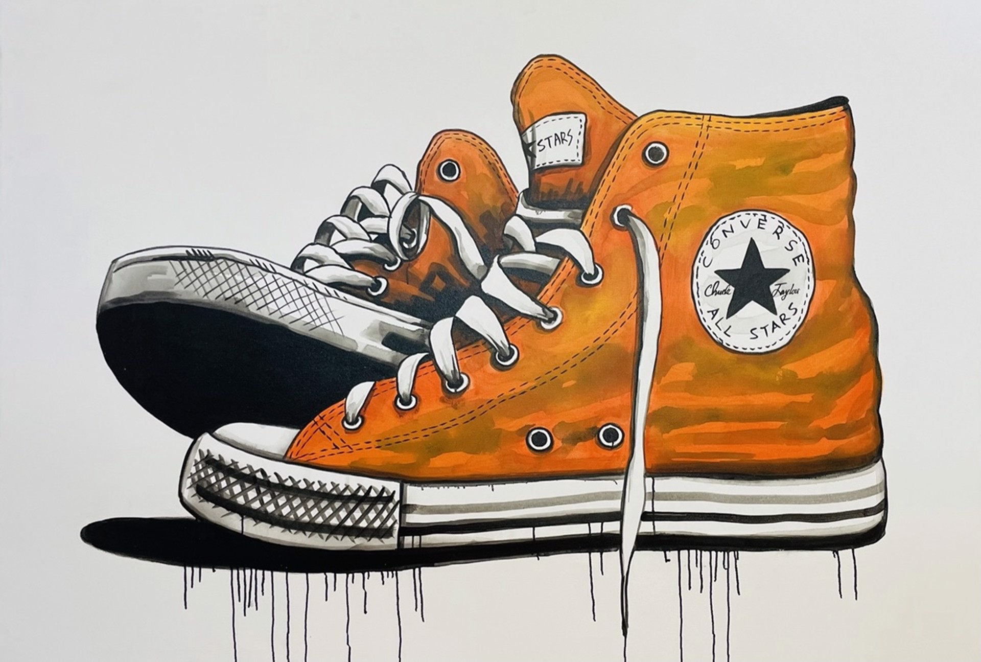 "Orange Converse Shoe"  by BuMa Project