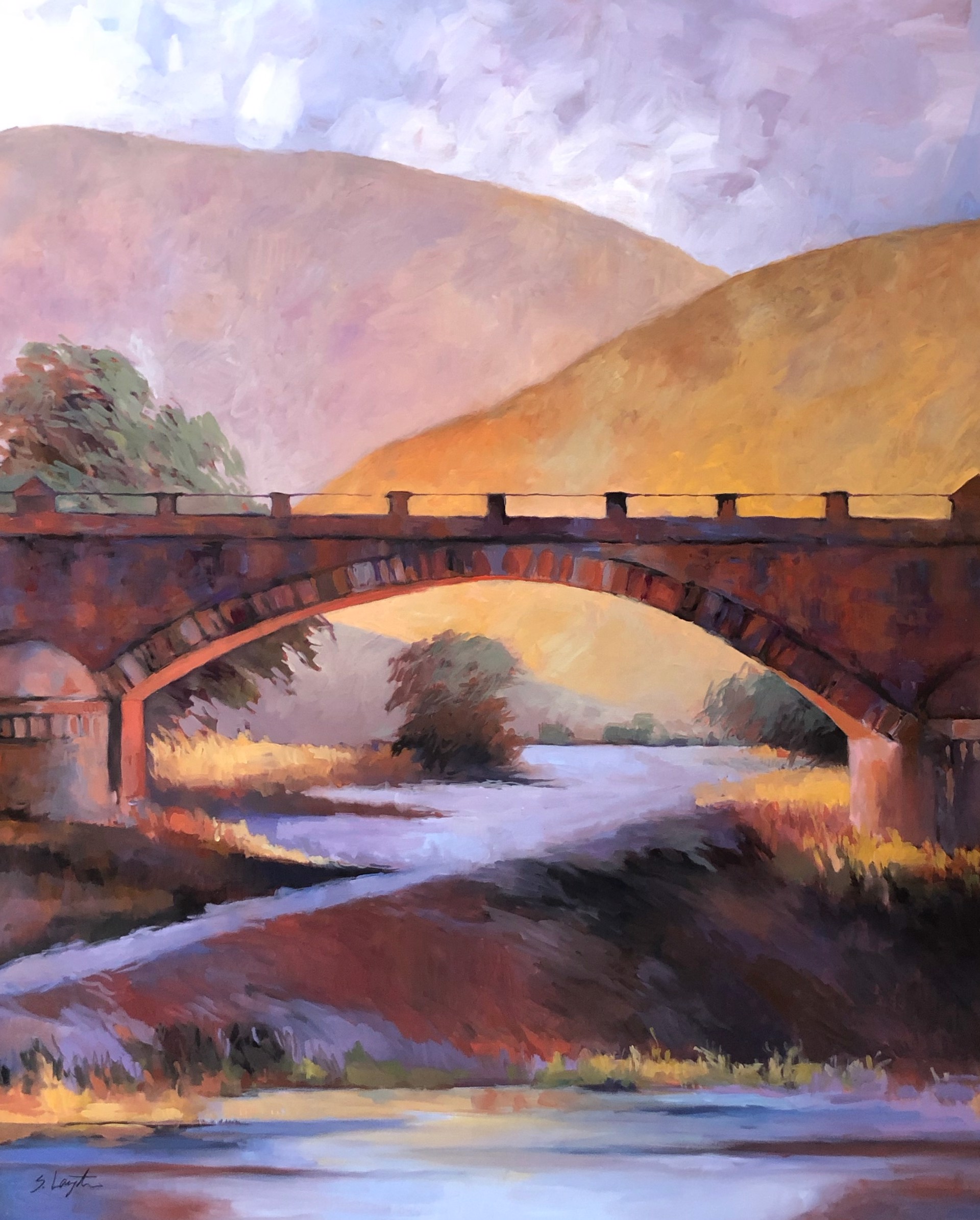 Bridge Over Falls by Sandra Langston