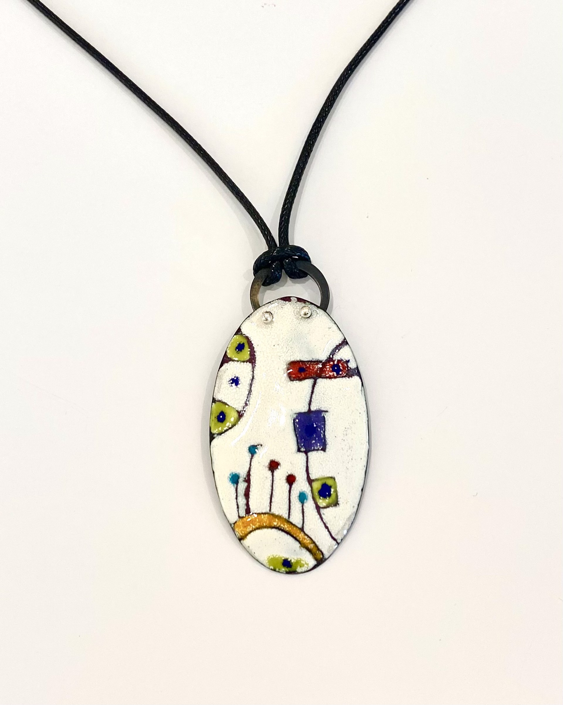 1.3 Enamel Copper Necklace by Cathy Talbot