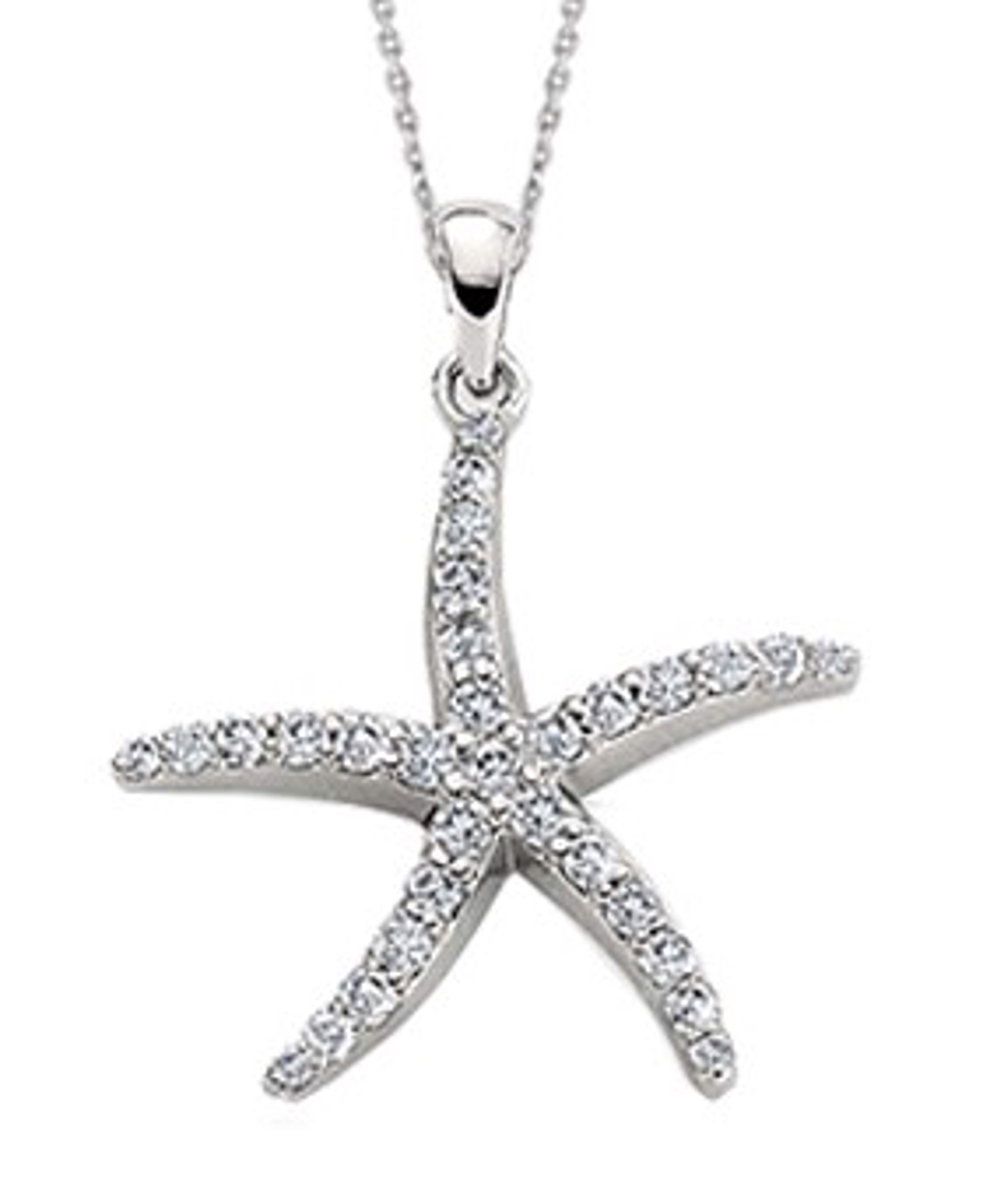 Starfish Necklace, 1/2 ct by Sharon Amber