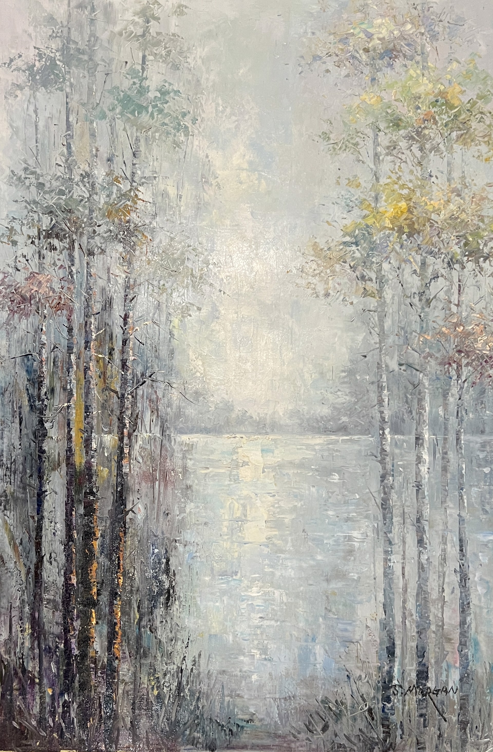 ABSTRACT TREES WITH COLOR by J MORGAN