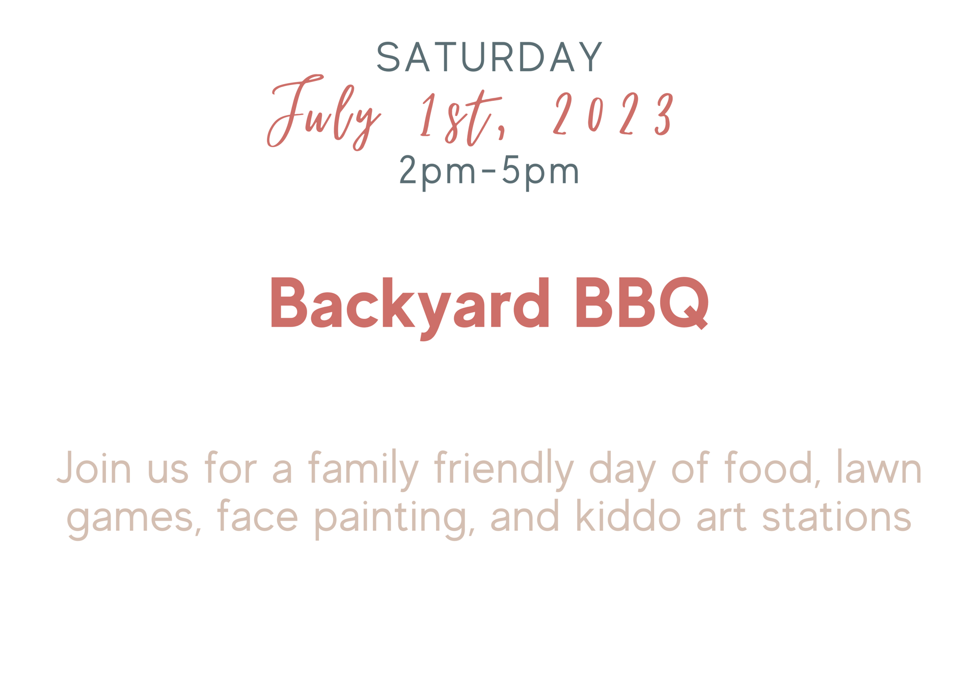 Backyard BBQ, July 1st